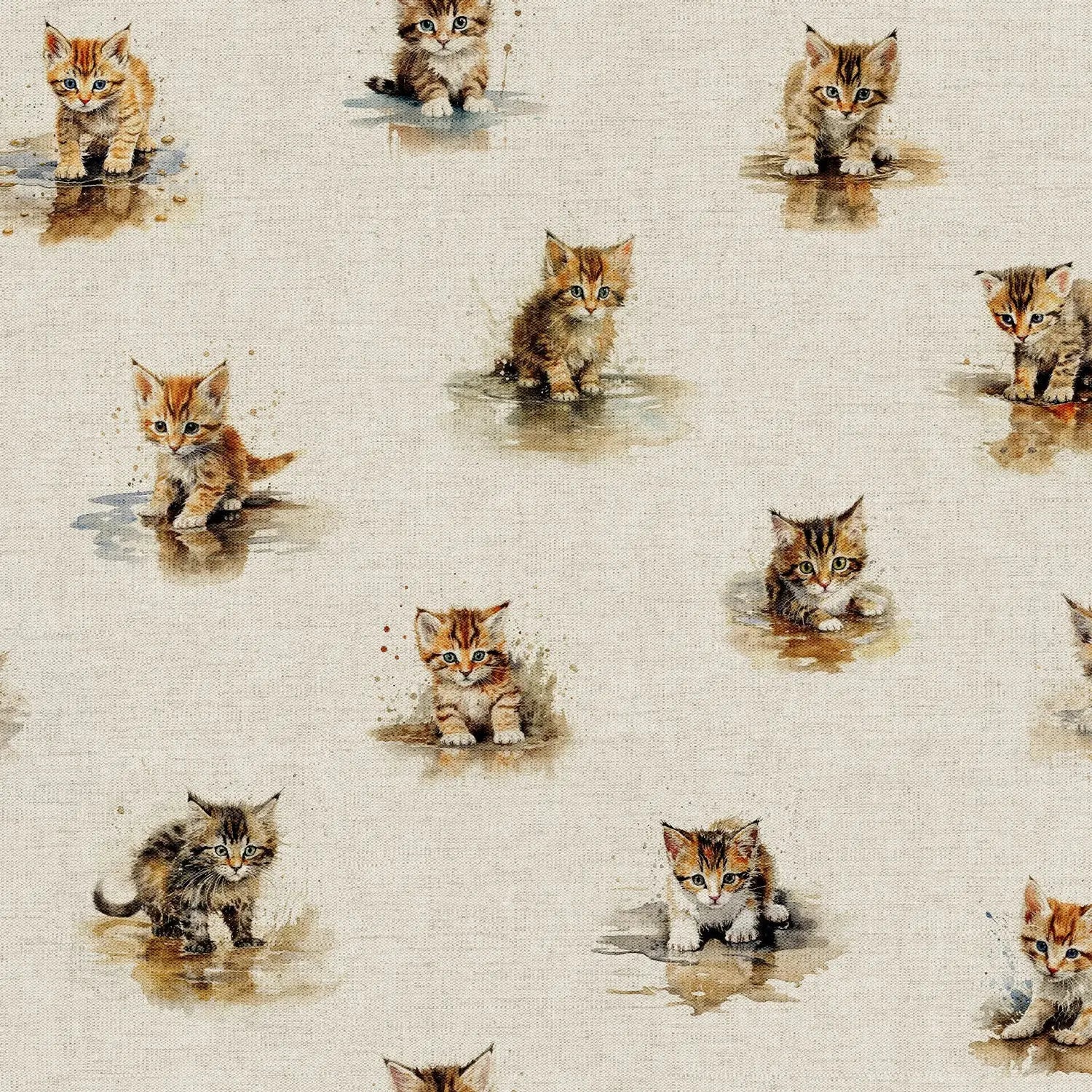 Cotton Rich Linen Look Digitally Printed Panama Fabric | 55" (140cm) Wide 200gsm Craft & Home DÃ©cor Material â€“ Sold by the Meter