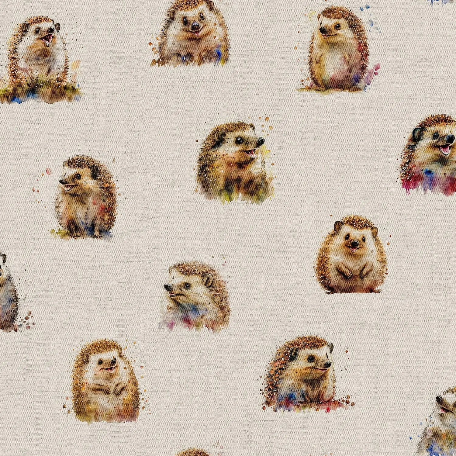 Cotton Rich Linen Look Digitally Printed Panama Fabric | 55" (140cm) Wide 200gsm Craft & Home Décor Material – Sold by the Meter