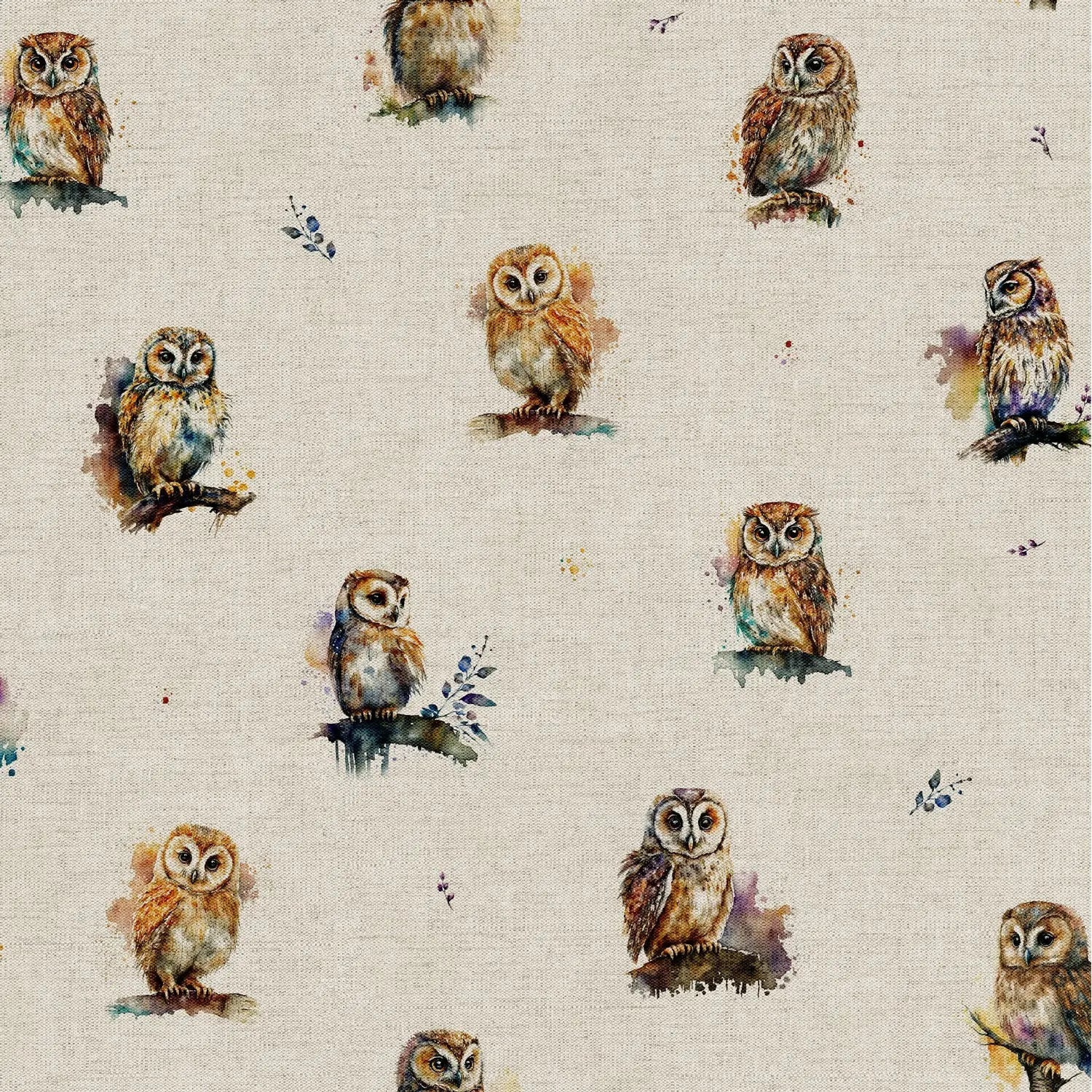 Cotton Rich Linen Look Digitally Printed Panama Fabric | 55" (140cm) Wide 200gsm Craft & Home Décor Material – Sold by the Meter