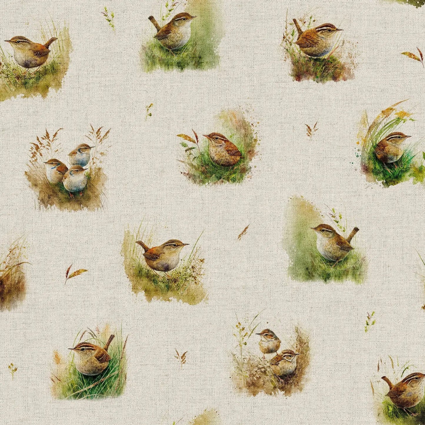 Cotton Rich Linen Look Digitally Printed Panama Fabric | 55" (140cm) Wide 200gsm Craft & Home DÃ©cor Material â€“ Sold by the Meter