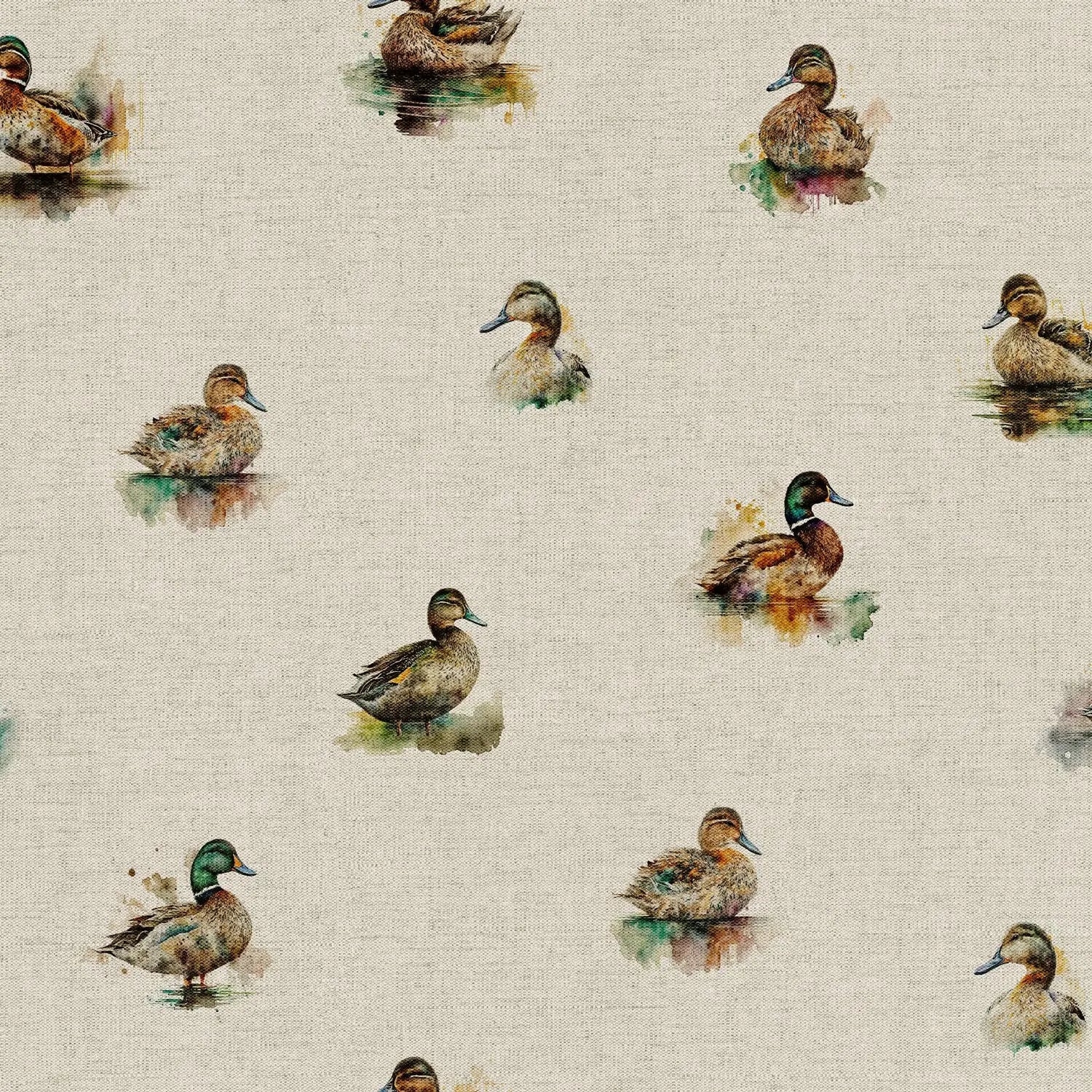 Cotton Rich Linen Look Digitally Printed Panama Fabric | 55" (140cm) Wide 200gsm Craft & Home Décor Material – Sold by the Meter