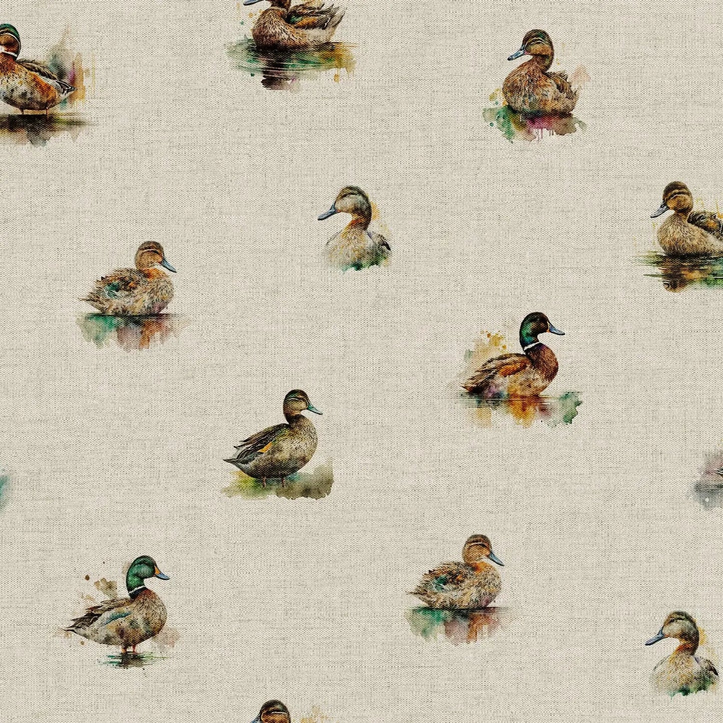 Cotton Rich Linen Look Digitally Printed Panama Fabric | 55" (140cm) Wide 200gsm Craft & Home DÃ©cor Material â€“ Sold by the Meter