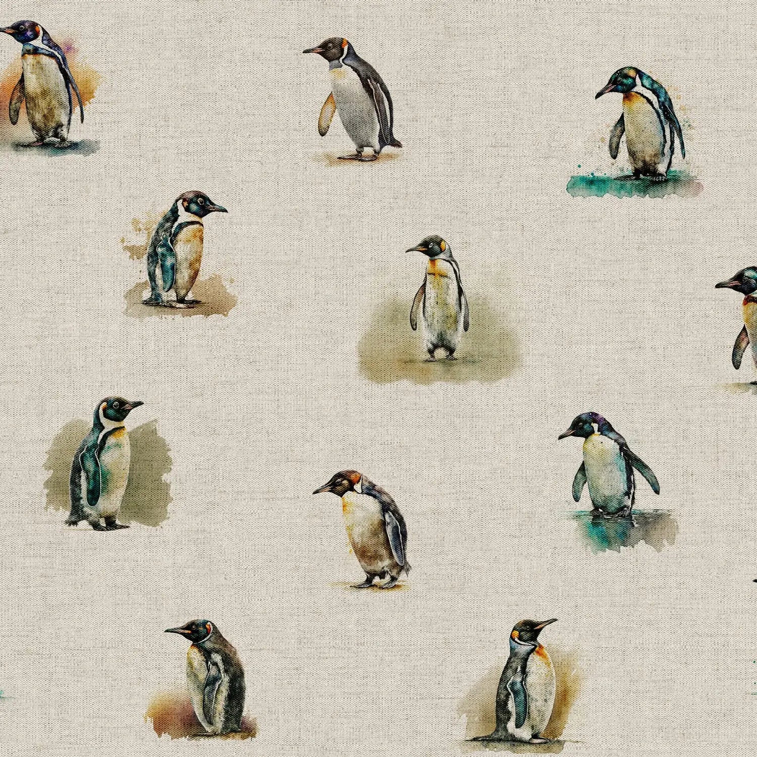 Cotton Rich Linen Look Digitally Printed Panama Fabric | 55" (140cm) Wide 200gsm Craft & Home Décor Material – Sold by the Meter