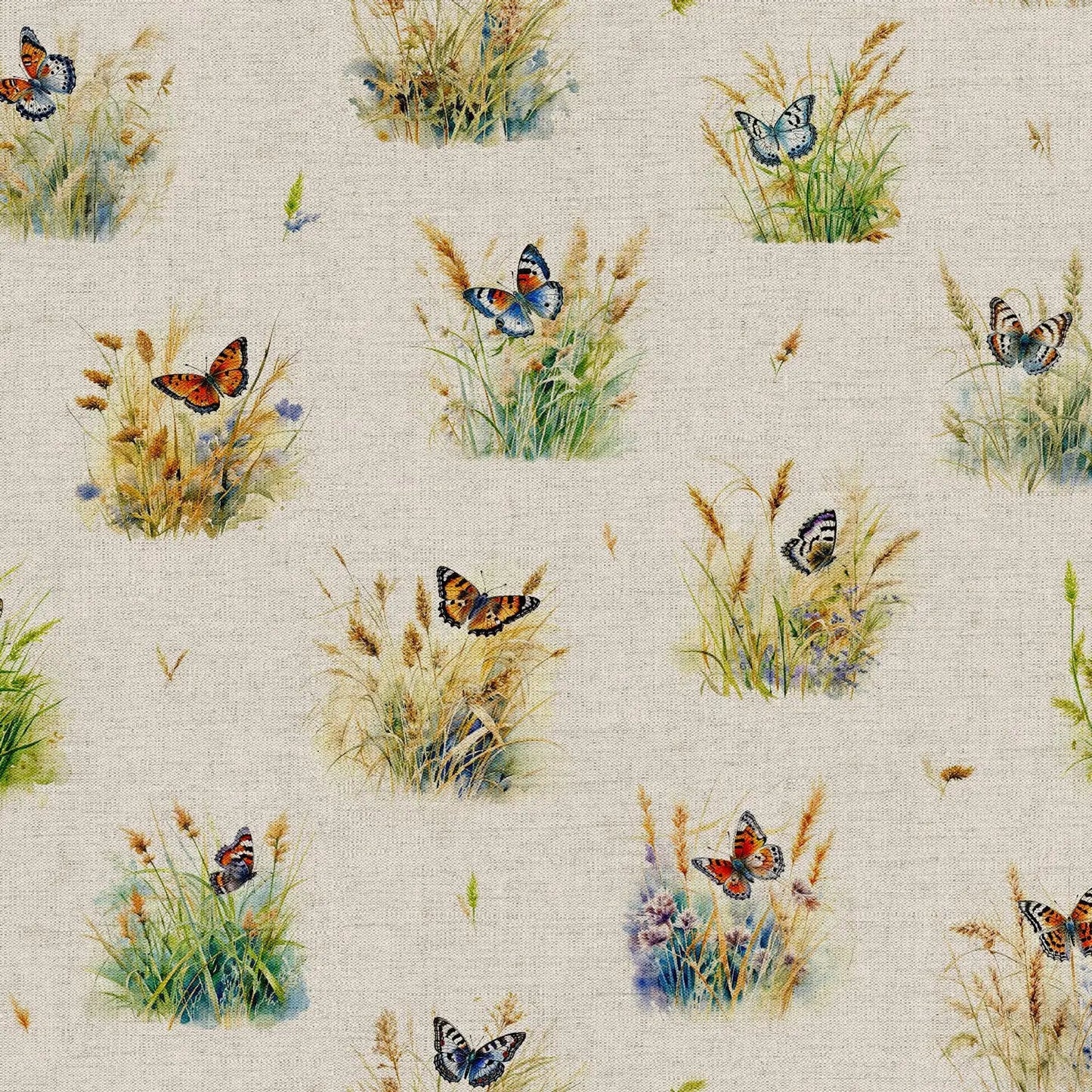 Cotton Rich Linen Look Digitally Printed Panama Fabric | 55" (140cm) Wide 200gsm Craft & Home DÃ©cor Material â€“ Sold by the Meter
