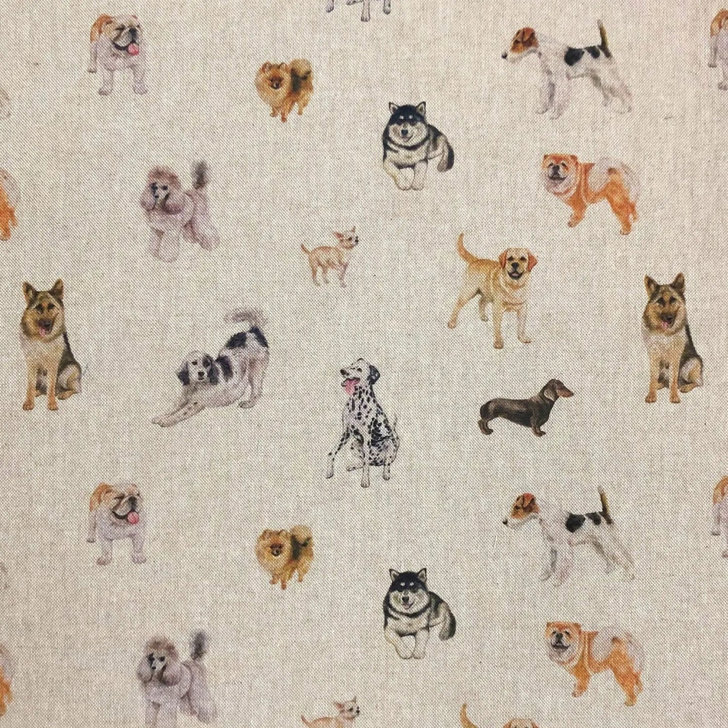 Cotton Rich Linen Look Printed Panama Fabric | 55" (140cm) Wide 200gsm Craft & Home Décor Fabric – Sold by the Meter