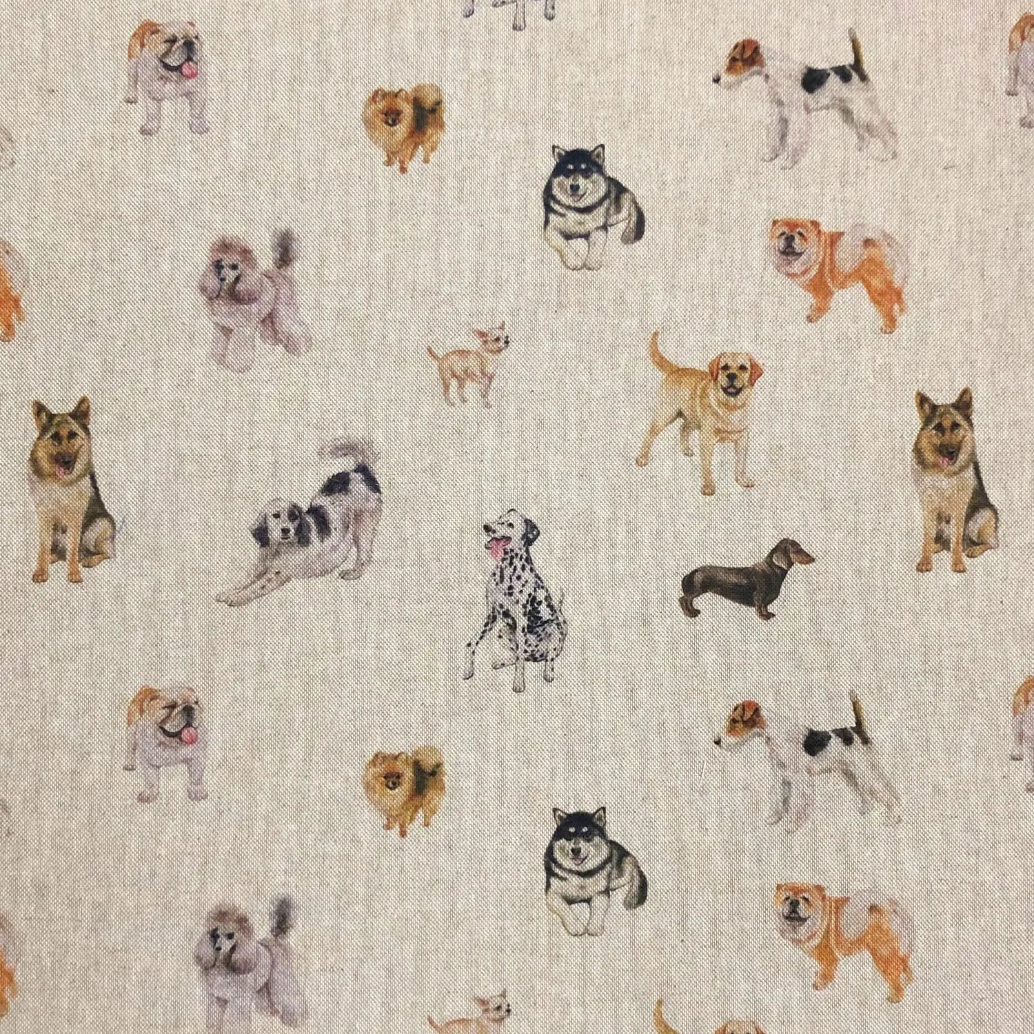 Cotton Rich Linen Look Printed Panama Fabric | 55" (140cm) Wide 200gsm Craft & Home Décor Fabric – Sold by the Meter