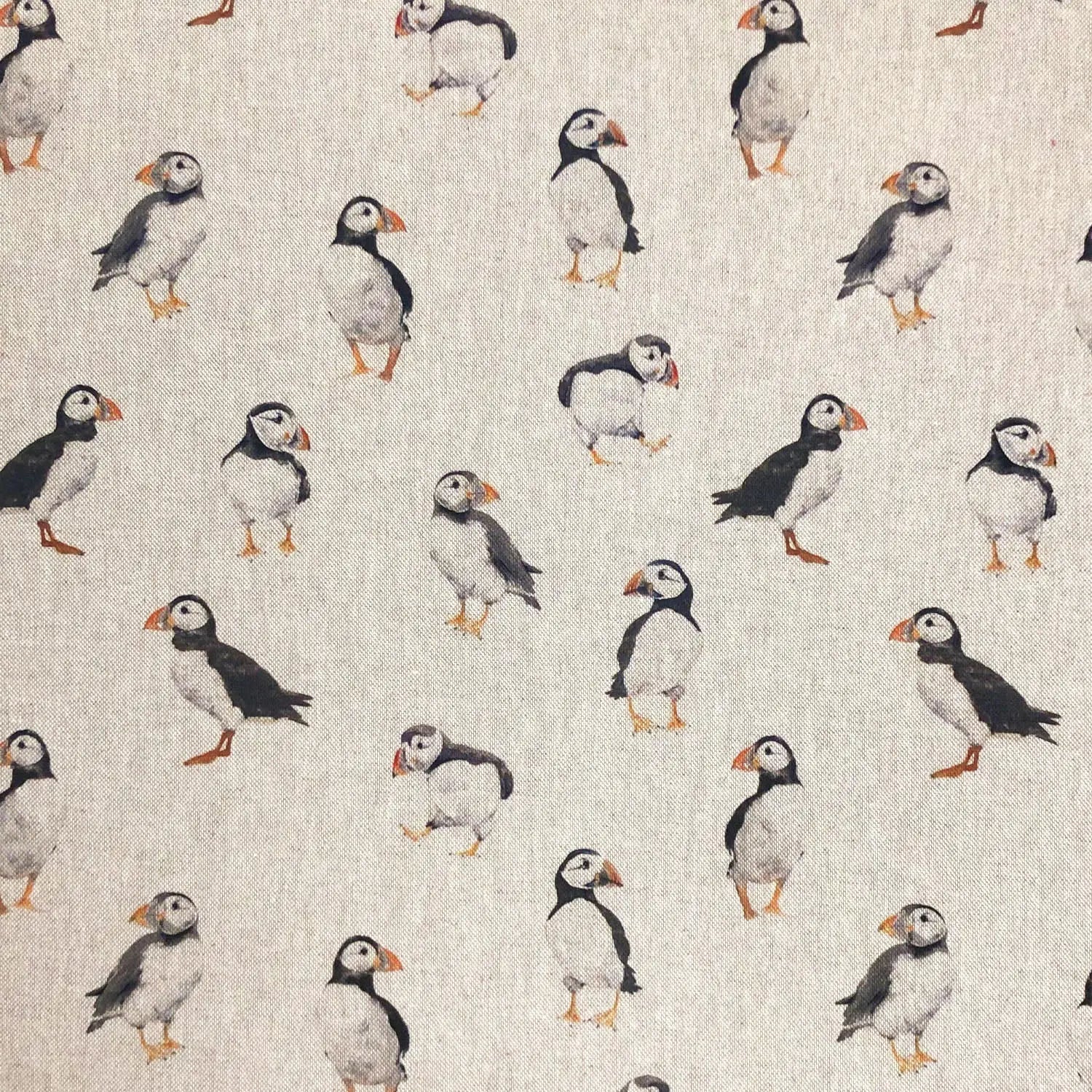 Cotton Rich Linen Look Printed Panama Fabric | 55" (140cm) Wide 200gsm Craft & Home Décor Fabric – Sold by the Meter