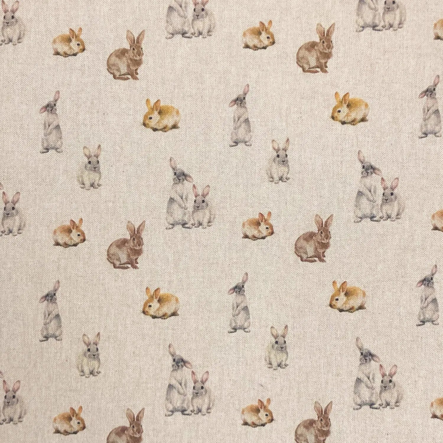 Cotton Rich Linen Look Printed Panama Fabric | 55" (140cm) Wide 200gsm Craft & Home Décor Fabric – Sold by the Meter
