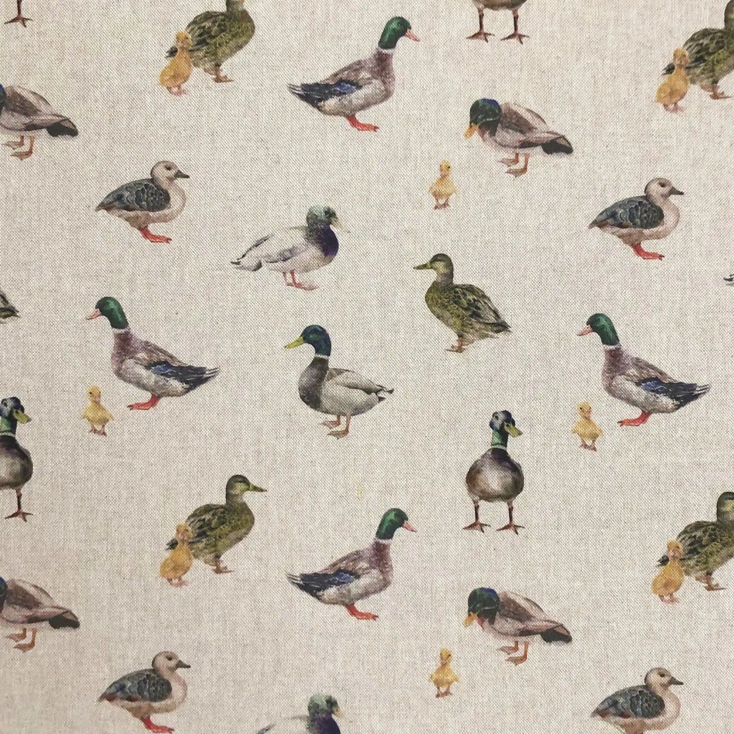 Cotton Rich Linen Look Printed Panama Fabric | 55" (140cm) Wide 200gsm Craft & Home DÃ©cor Fabric â€“ Sold by the Meter