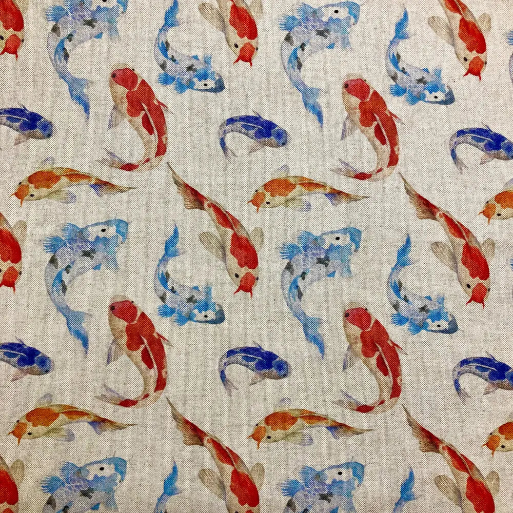 Cotton Rich Linen Look Printed Panama Fabric | 55" (140cm) Wide 200gsm Craft & Home Décor Fabric – Sold by the Meter