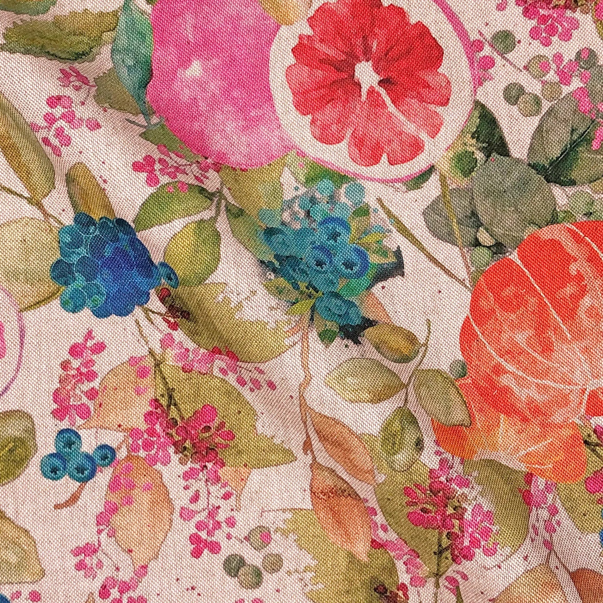 Cotton Rich Linen Look Printed Panama Fabric | 55" (140cm) Wide 200gsm Craft & Home DÃ©cor Fabric â€“ Sold by the Meter