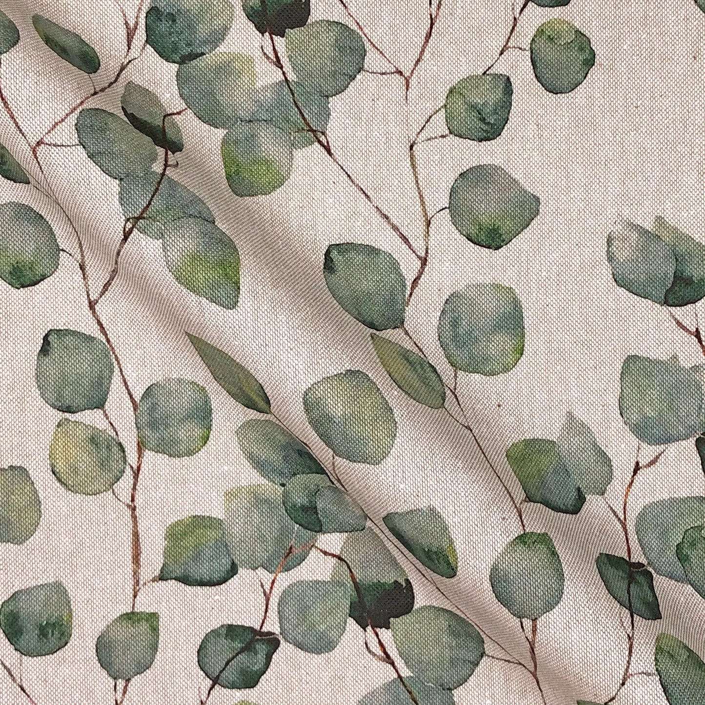 Cotton Rich Linen Look Printed Panama Fabric | 55" (140cm) Wide 200gsm Craft & Home DÃ©cor Fabric â€“ Sold by the Meter