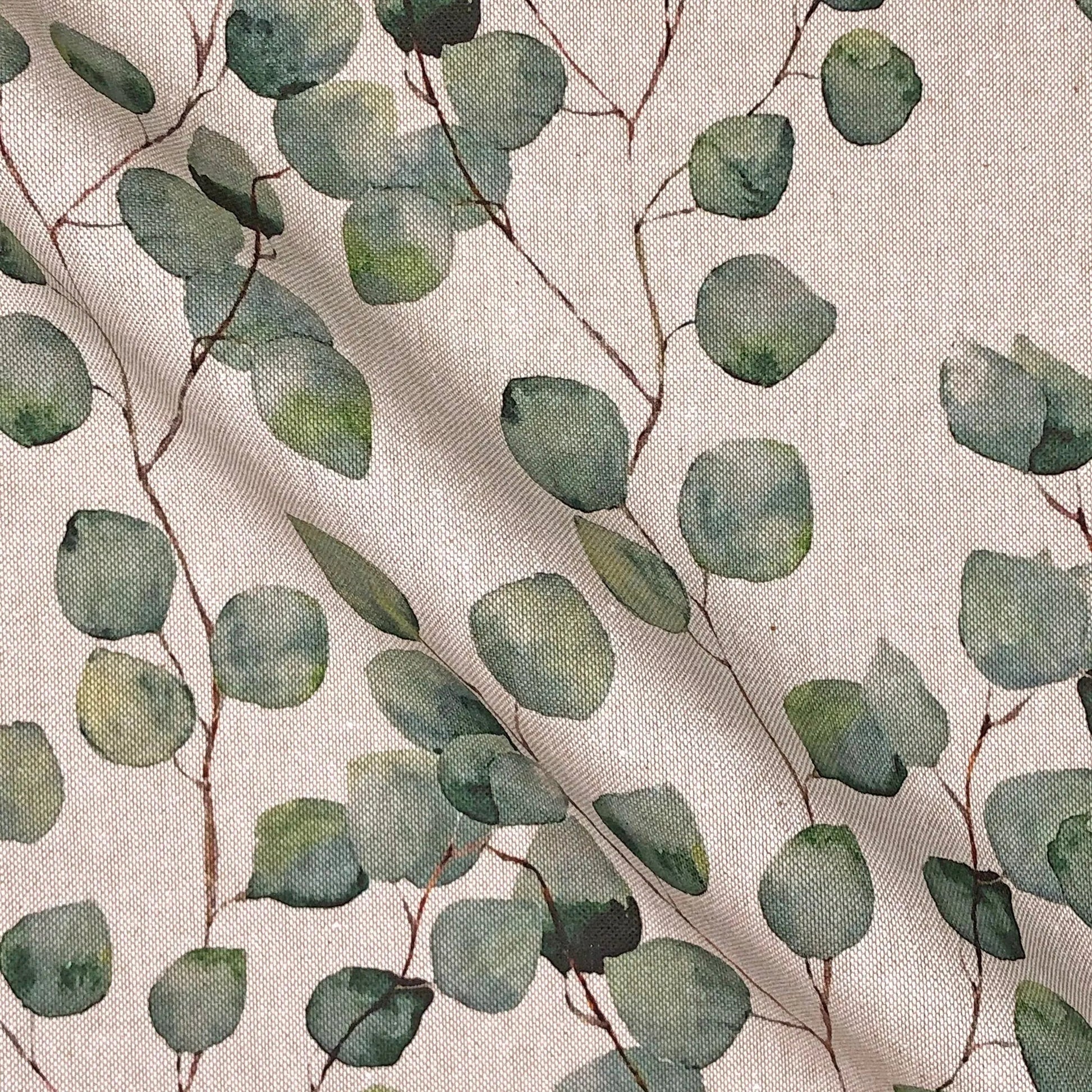 Cotton Rich Linen Look Printed Panama Fabric | 55" (140cm) Wide 200gsm Craft & Home DÃ©cor Fabric â€“ Sold by the Meter