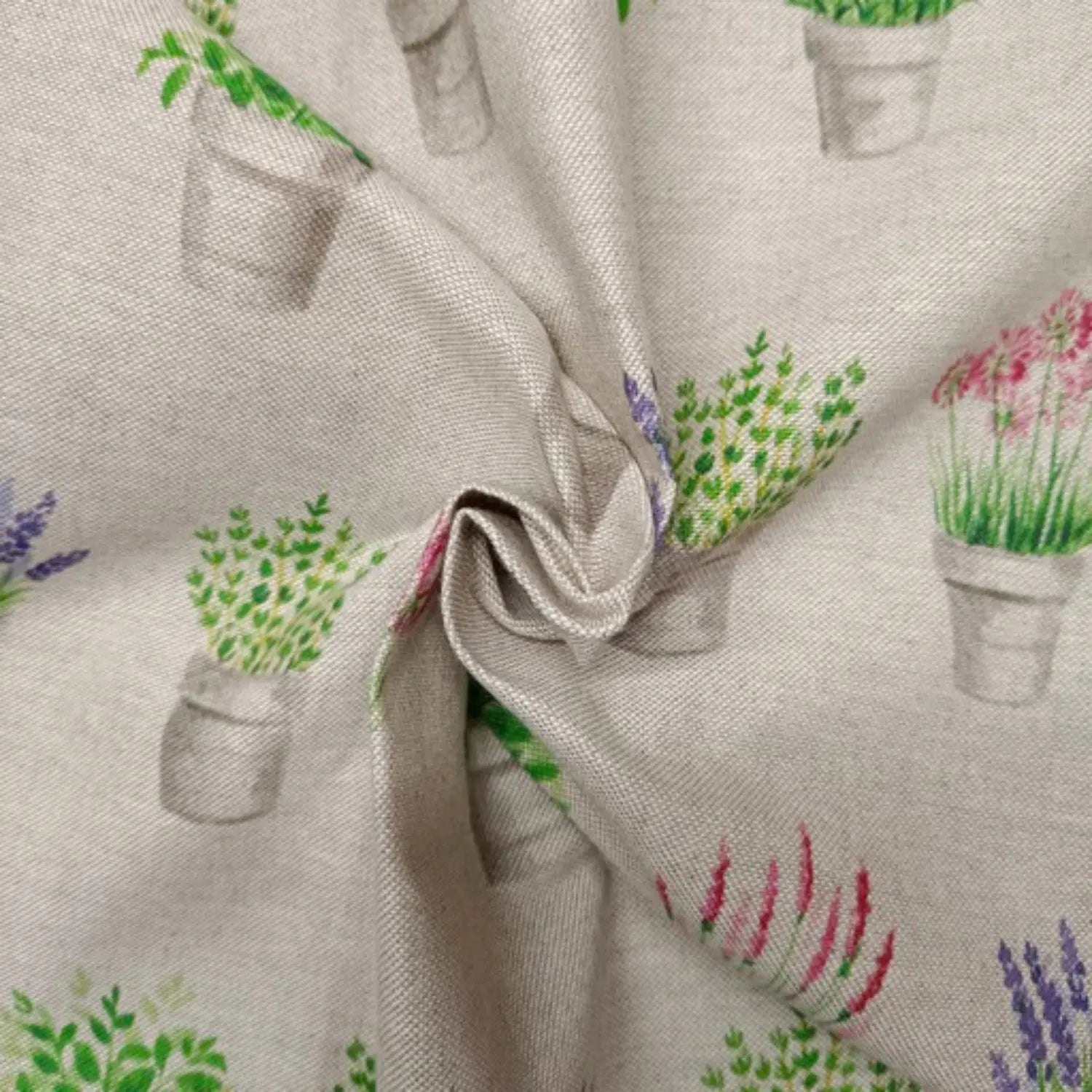 Cotton Rich Linen Look Printed Panama Fabric | 55" (140cm) Wide 200gsm Craft & Home DÃ©cor Fabric â€“ Sold by the Meter