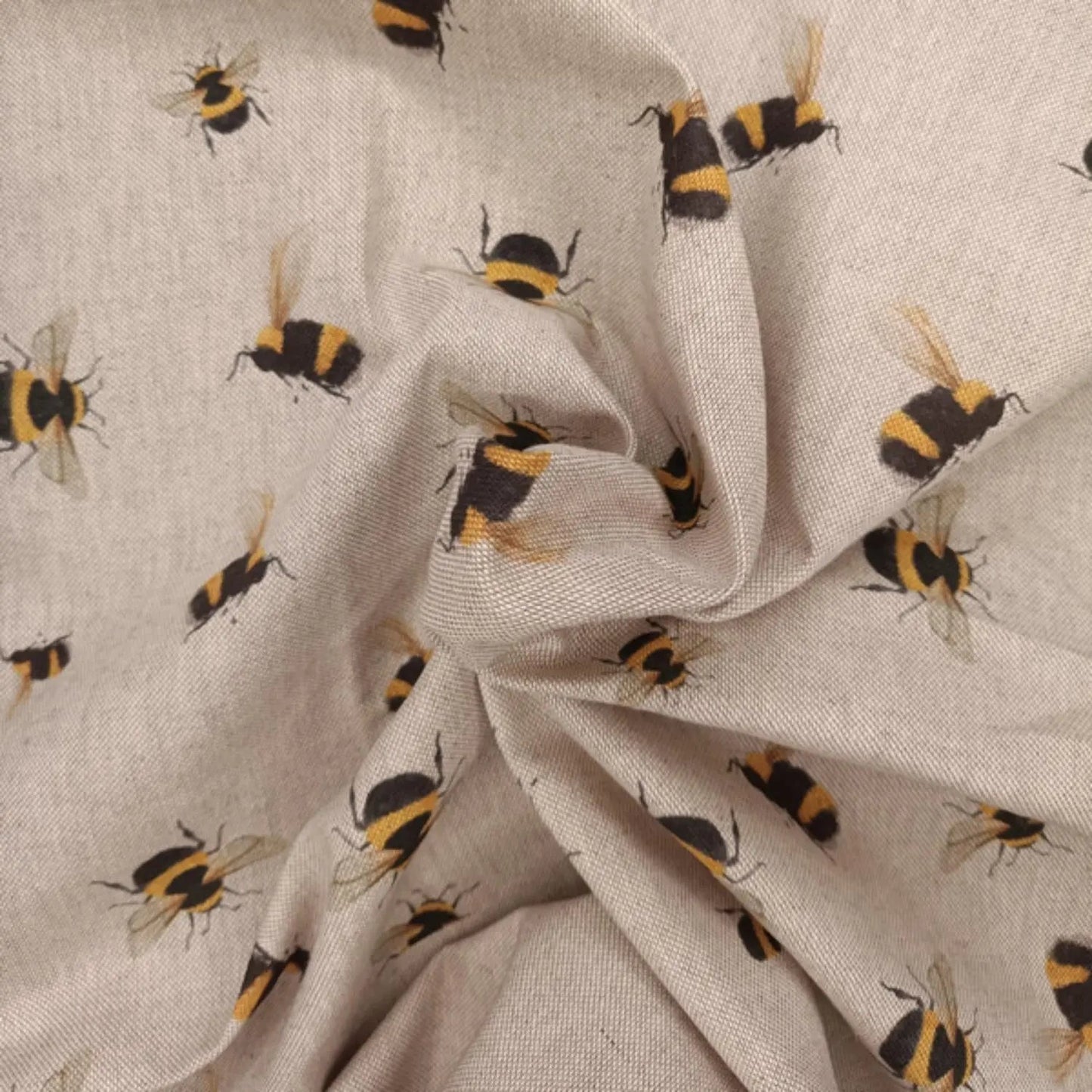 Cotton Rich Linen Look Printed Panama Fabric | 55" (140cm) Wide 200gsm Craft & Home DÃ©cor Fabric â€“ Sold by the Meter