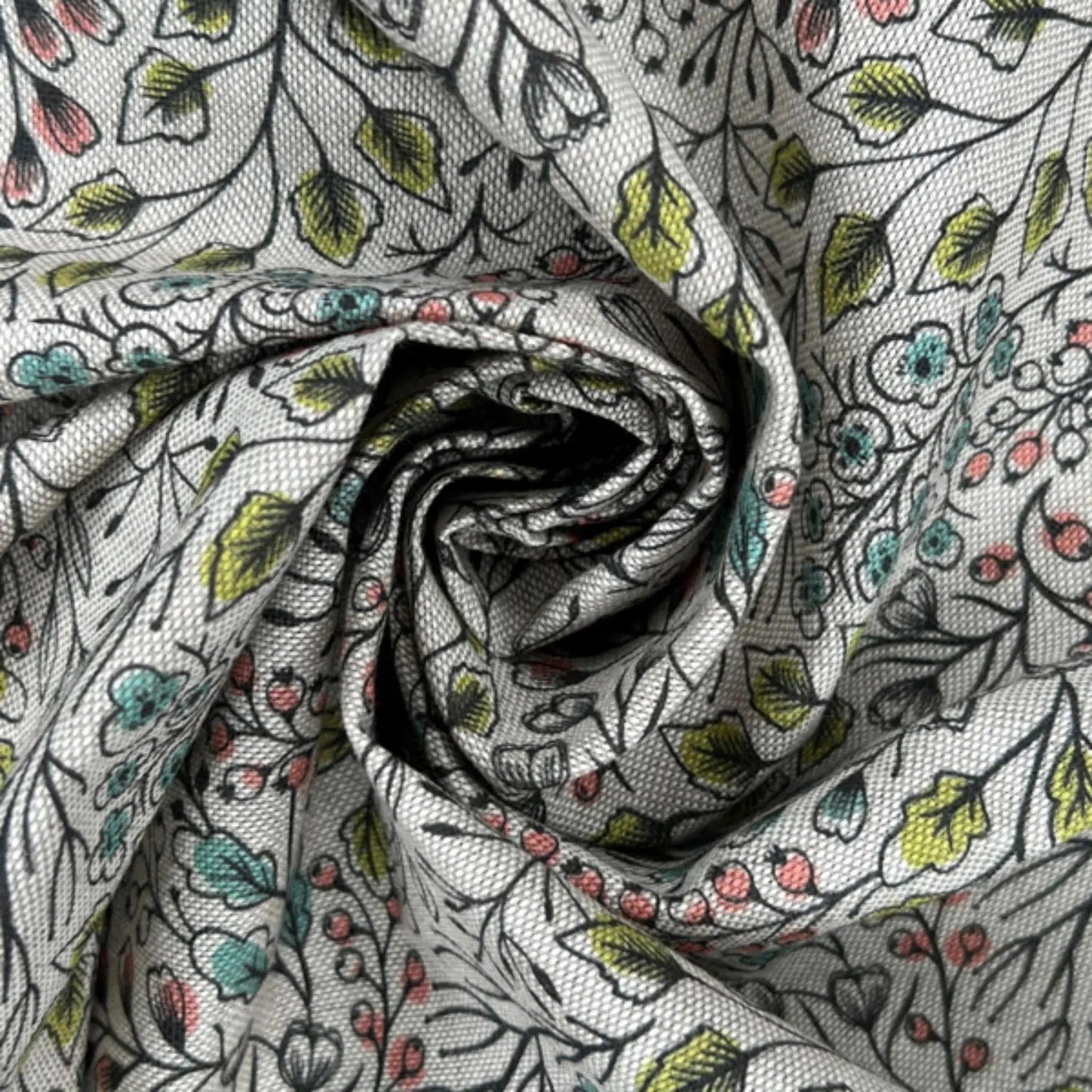 Cotton Rich Linen Look Printed Panama Fabric | 55" (140cm) Wide 200gsm Craft & Home DÃ©cor Fabric â€“ Sold by the Meter
