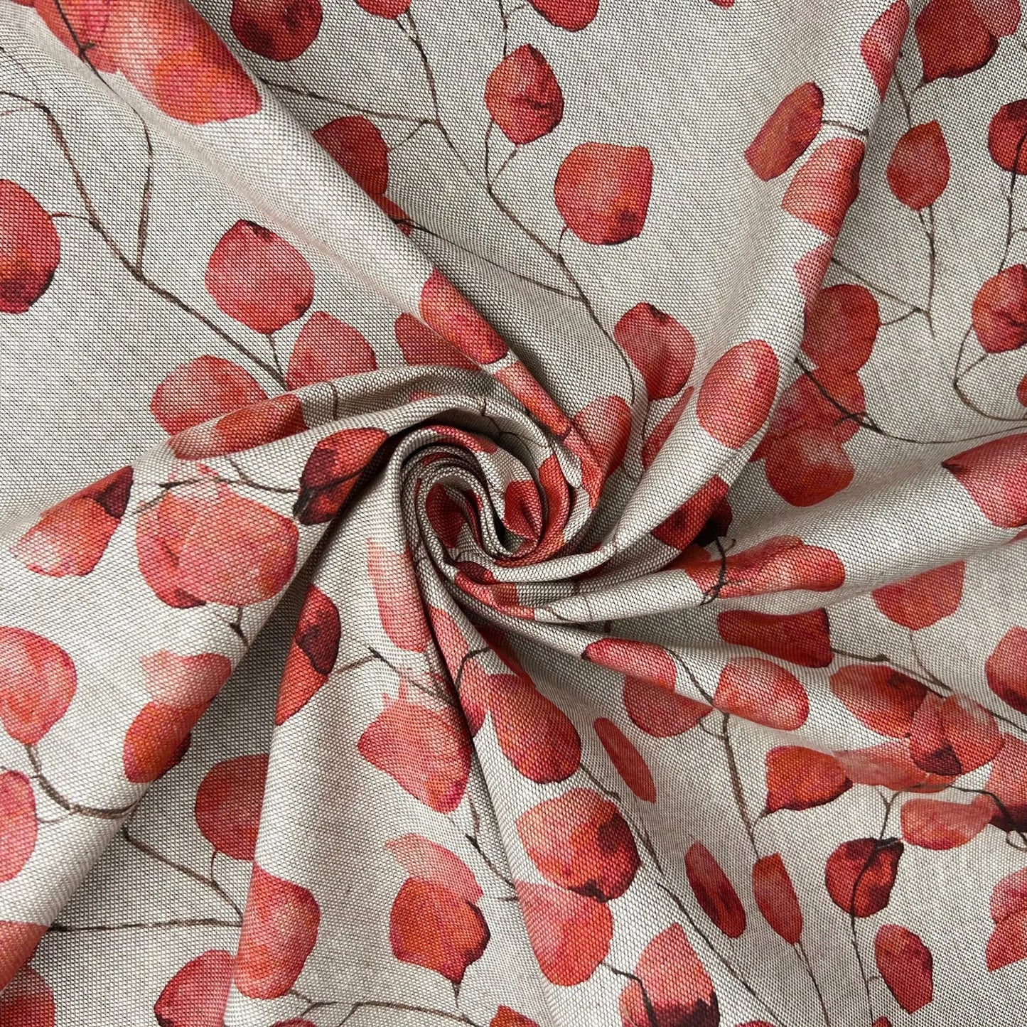 Cotton Rich Linen Look Printed Panama Fabric | 55" (140cm) Wide 200gsm Craft & Home DÃ©cor Fabric â€“ Sold by the Meter