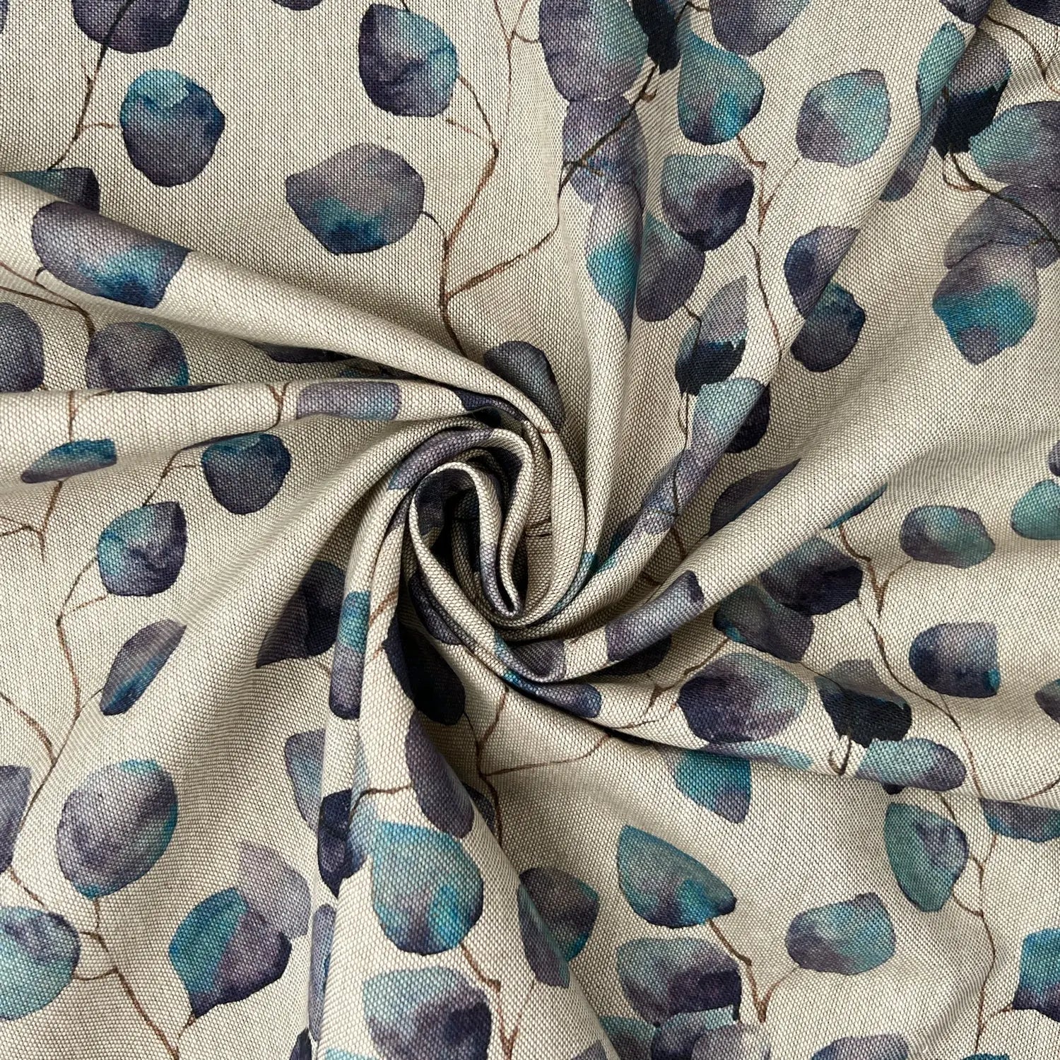 Cotton Rich Linen Look Printed Panama Fabric | 55" (140cm) Wide 200gsm Craft & Home DÃ©cor Fabric â€“ Sold by the Meter