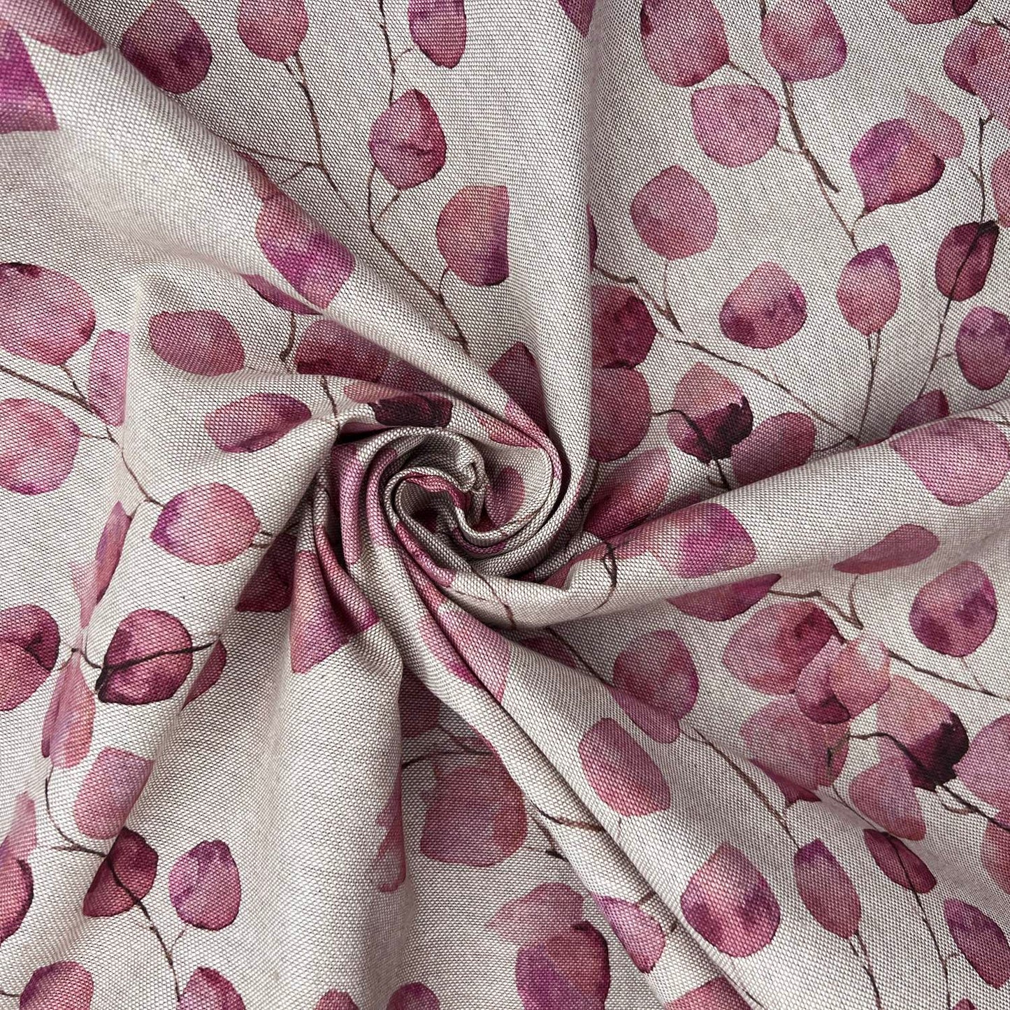 Cotton Rich Linen Look Printed Panama Fabric | 55" (140cm) Wide 200gsm Craft & Home DÃ©cor Fabric â€“ Sold by the Meter
