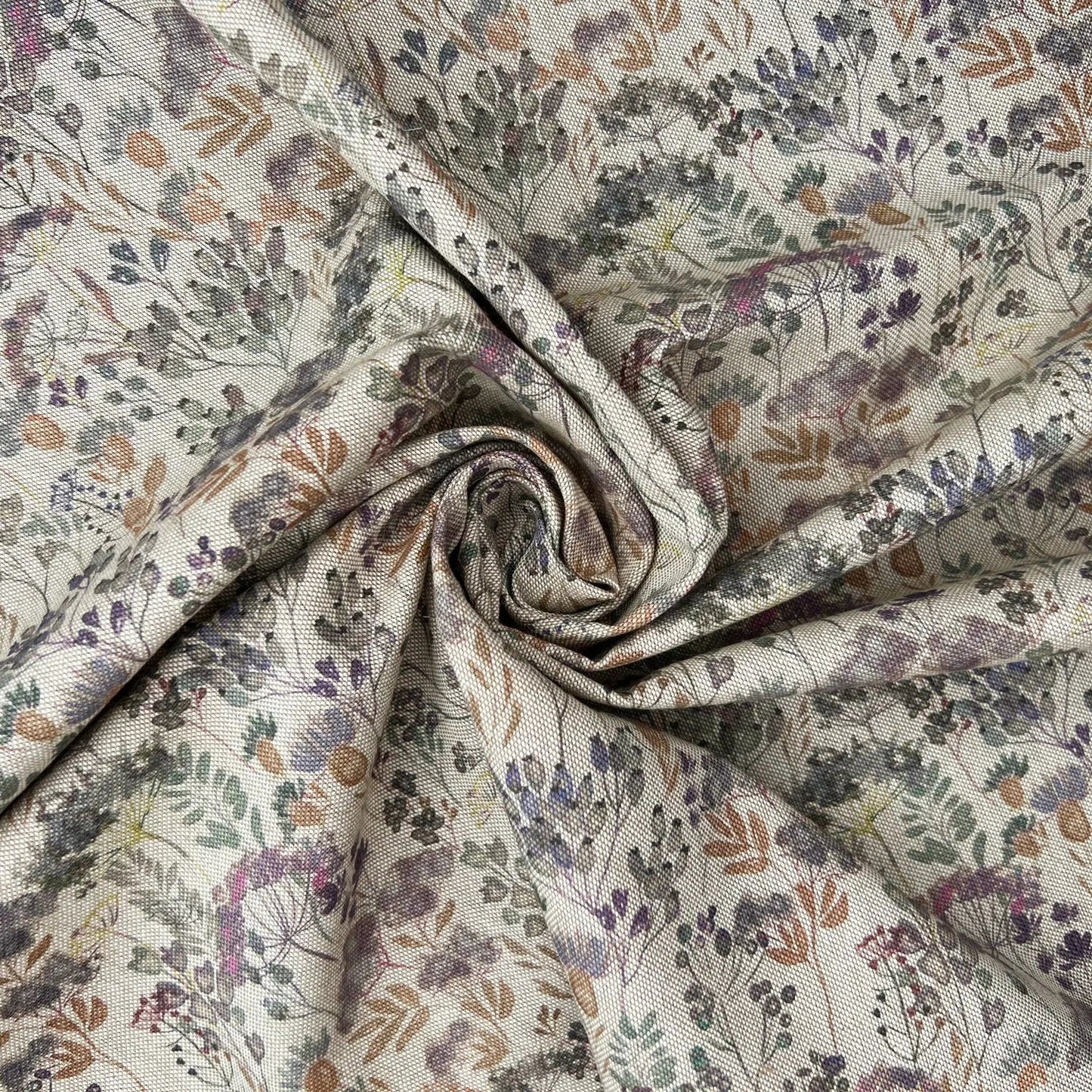 Cotton Rich Linen Look Printed Panama Fabric | 55" (140cm) Wide 200gsm Craft & Home Décor Fabric – Sold by the Meter