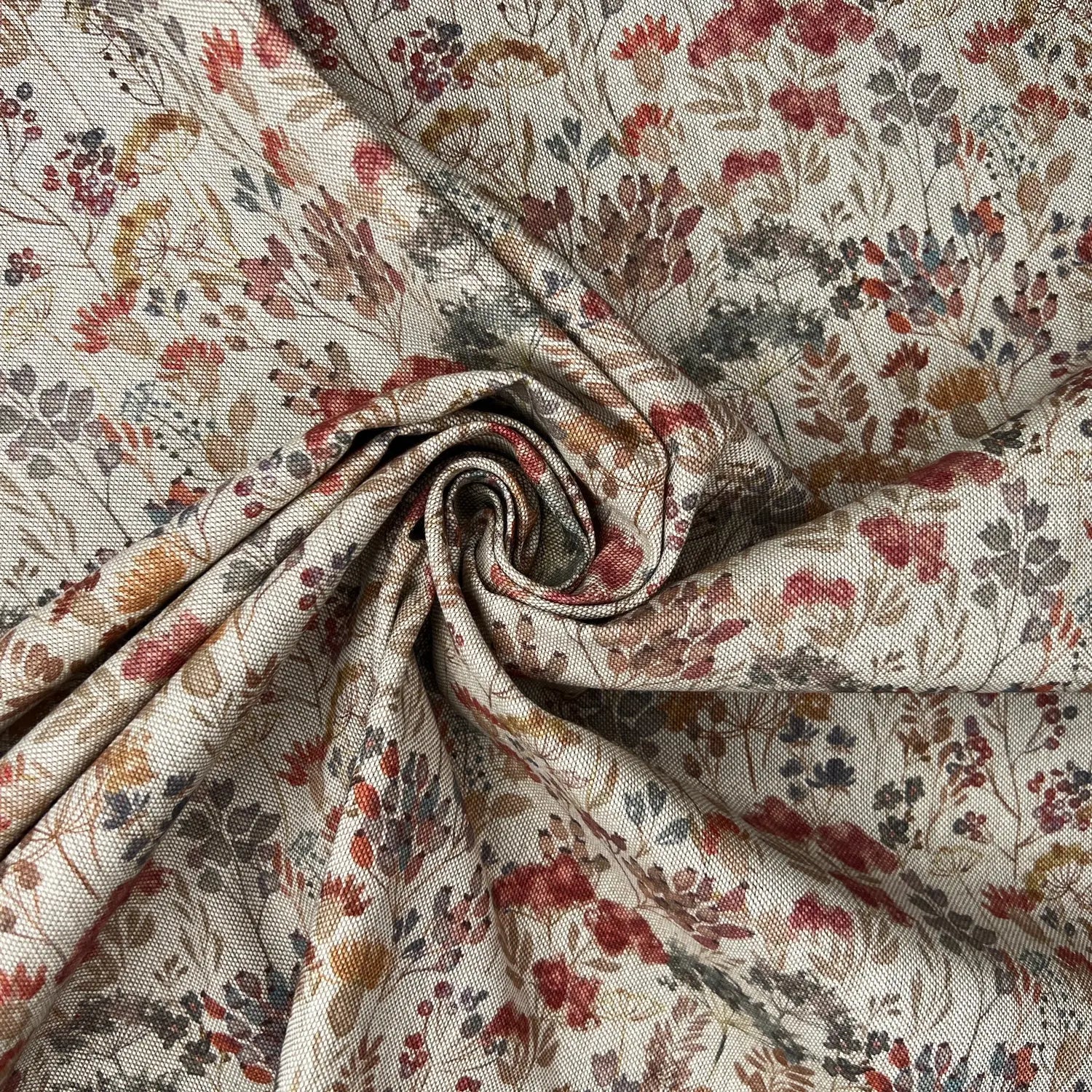 Cotton Rich Linen Look Printed Panama Fabric | 55" (140cm) Wide 200gsm Craft & Home DÃ©cor Fabric â€“ Sold by the Meter