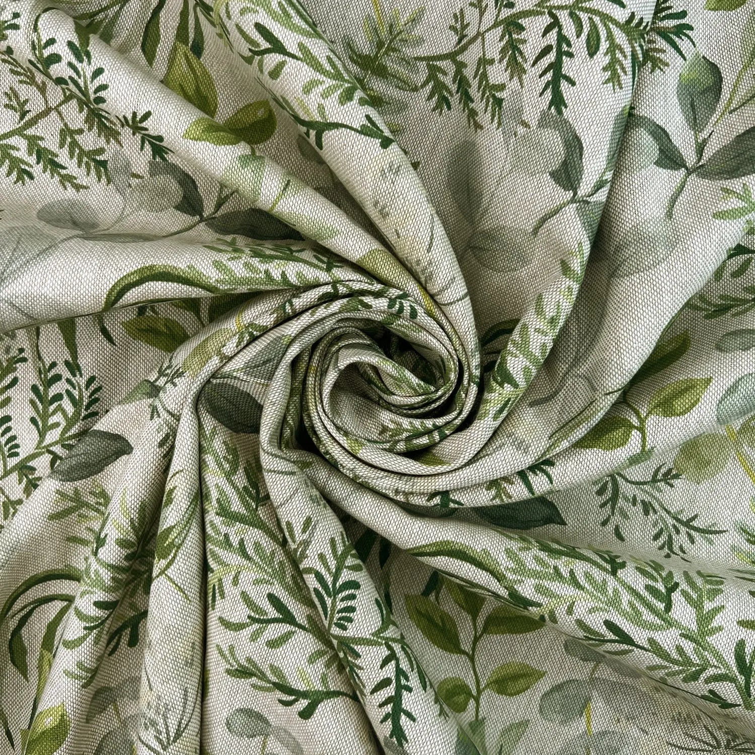 Cotton Rich Linen Look Printed Panama Fabric | 55" (140cm) Wide 200gsm Craft & Home Décor Fabric – Sold by the Meter