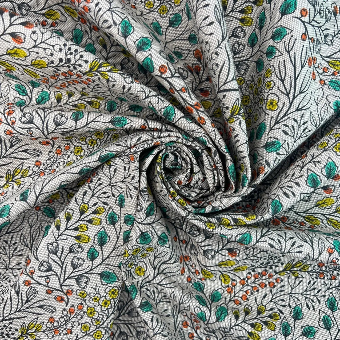 Cotton Rich Linen Look Printed Panama Fabric | 55" (140cm) Wide 200gsm Craft & Home Décor Fabric – Sold by the Meter
