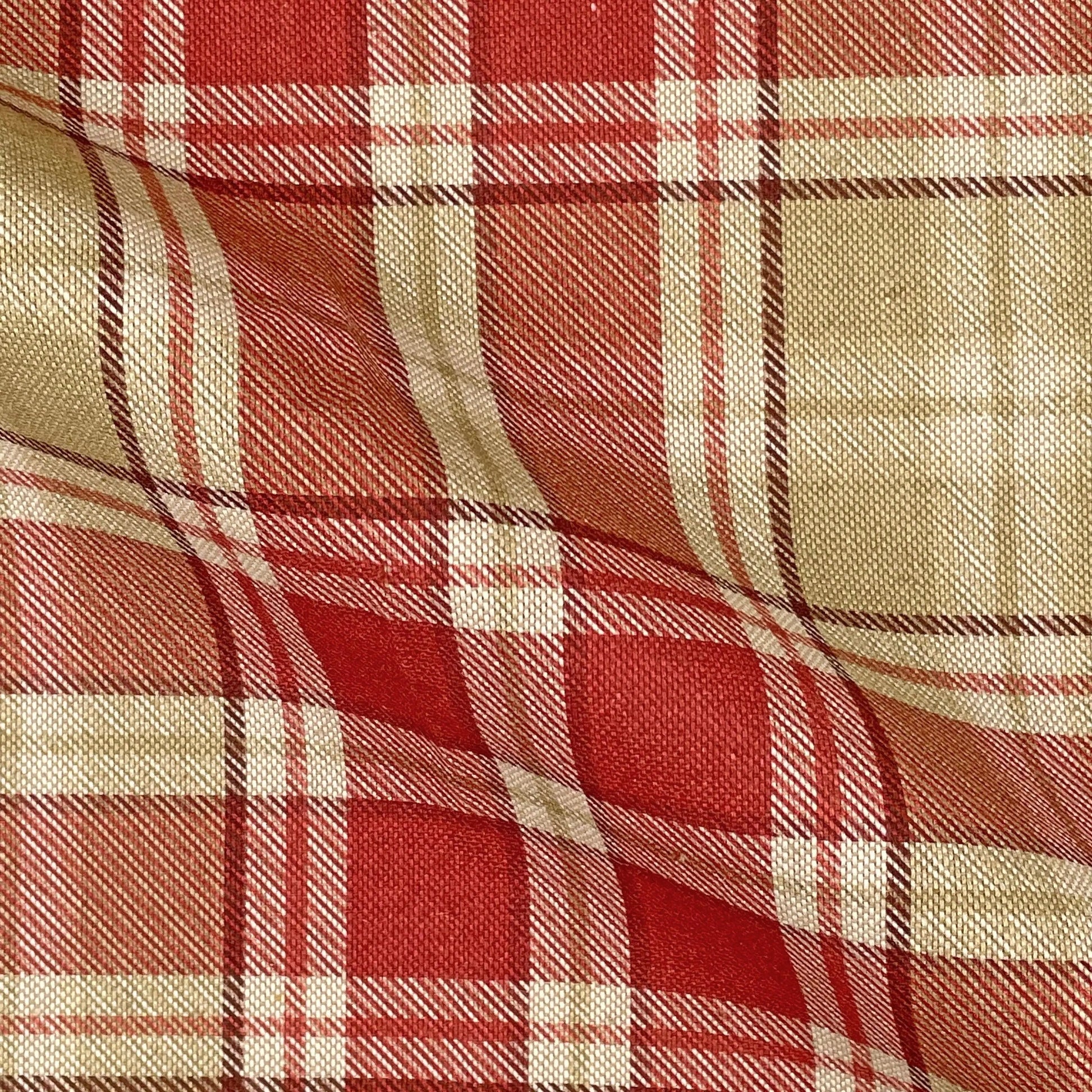 Cotton Rich Linen Look Printed Panama Fabric | 55" (140cm) Wide 200gsm Craft & Home Décor Fabric – Sold by the Meter