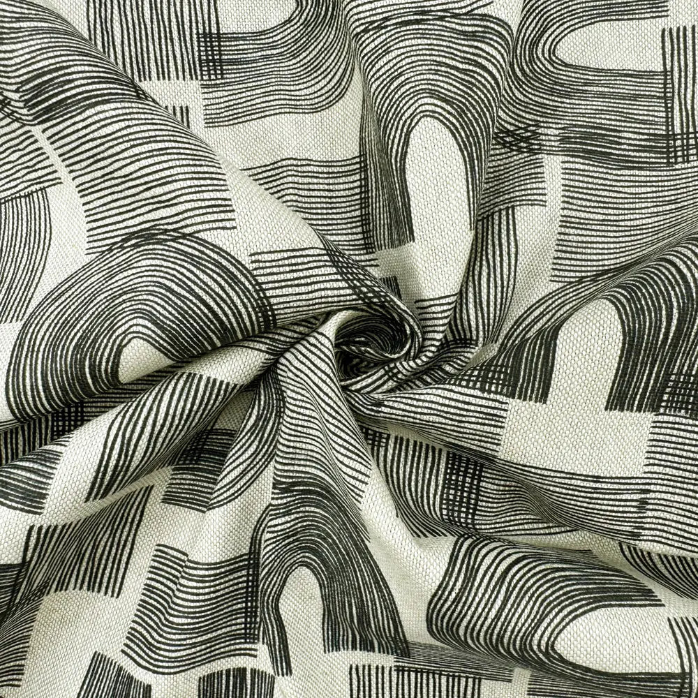 Cotton Rich Linen Look Printed Panama Fabric | 55" (140cm) Wide 200gsm Craft & Home DÃ©cor Fabric â€“ Sold by the Meter