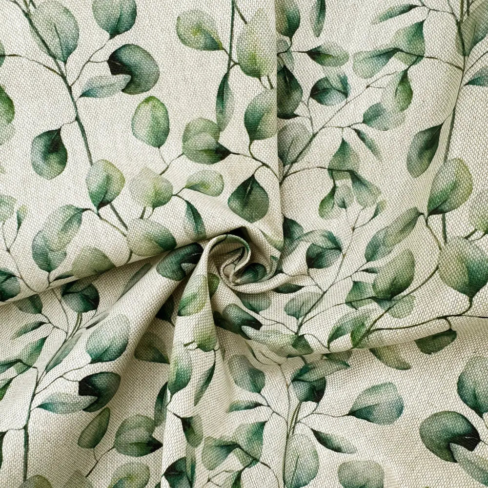 Cotton Rich Linen Look Printed Panama Fabric | 55" (140cm) Wide 200gsm Craft & Home Décor Fabric – Sold by the Meter