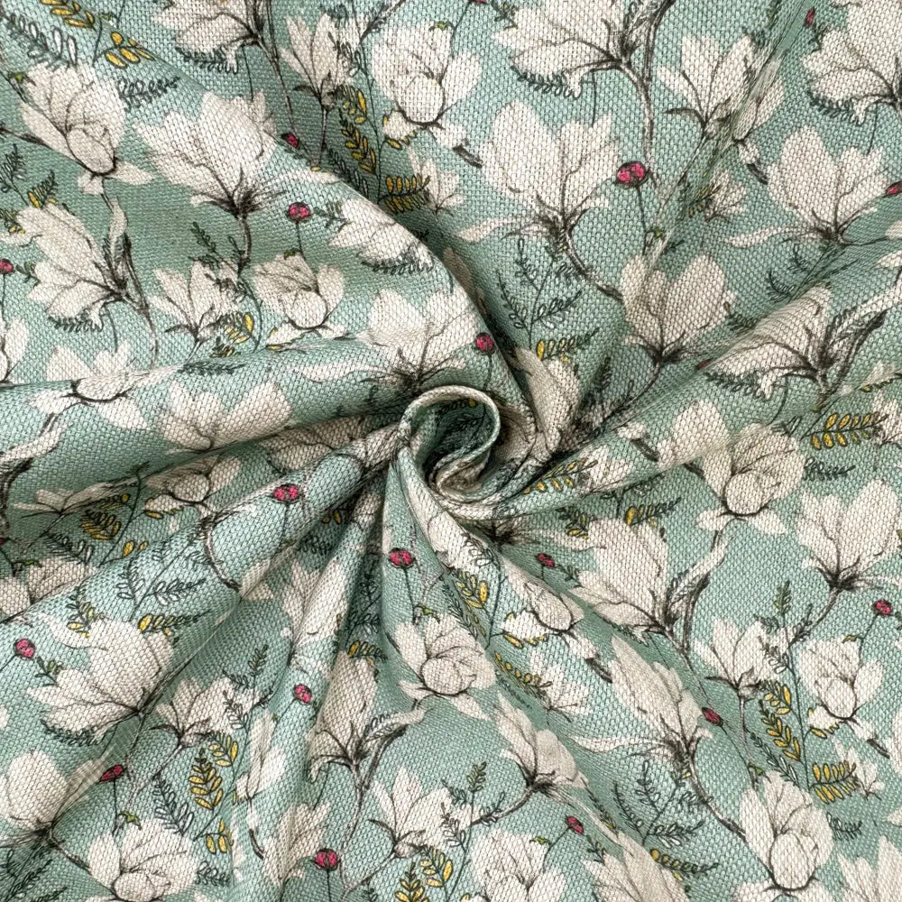 Cotton Rich Linen Look Printed Panama Fabric | 55" (140cm) Wide 200gsm Craft & Home Décor Fabric – Sold by the Meter
