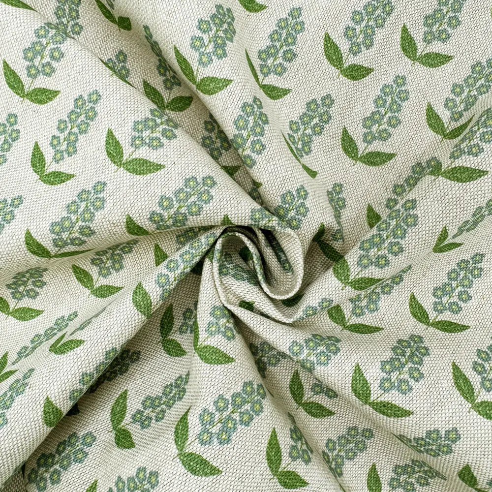 Cotton Rich Linen Look Printed Panama Fabric | 55" (140cm) Wide 200gsm Craft & Home Décor Fabric – Sold by the Meter