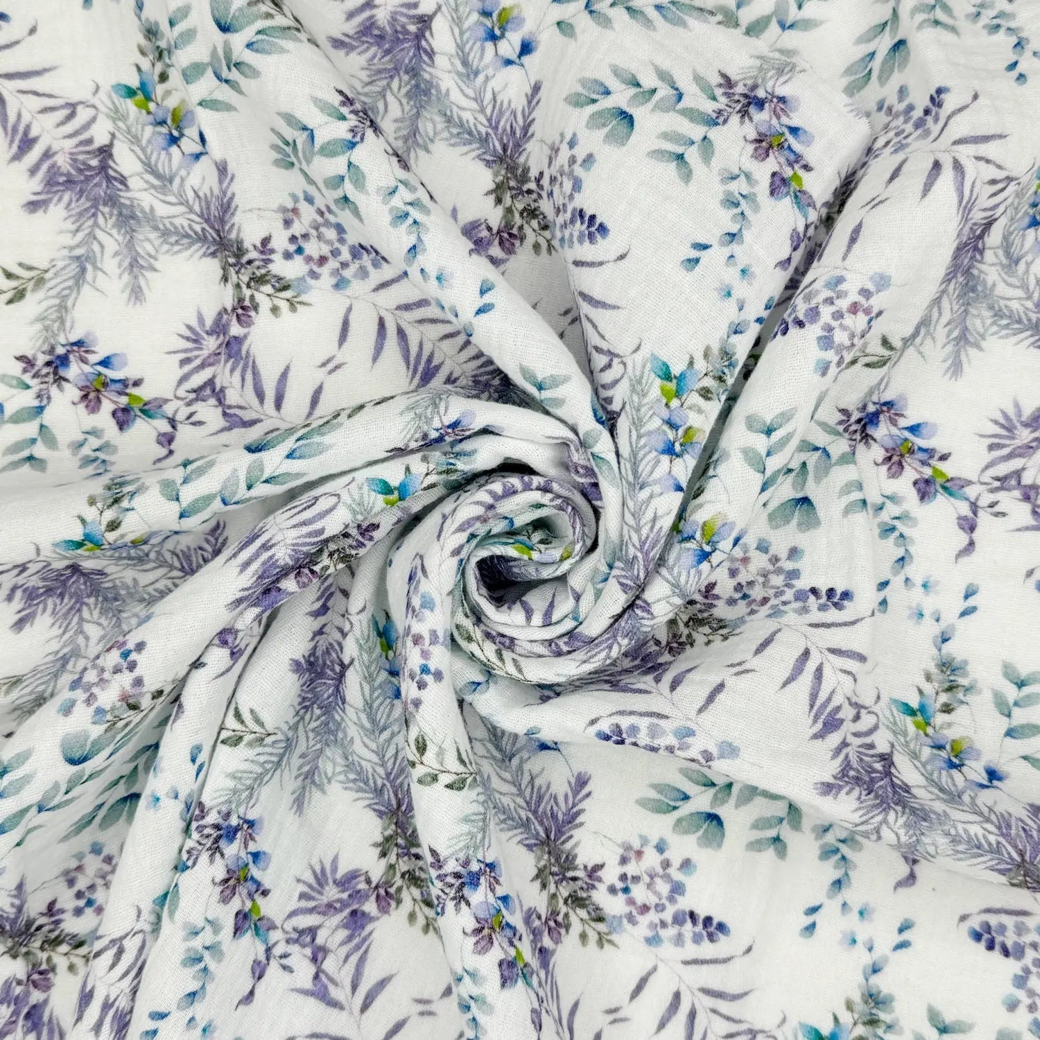 100% Cotton Printed Double Gauze Fabric | Soft Breathable Lightweight 52" (132cm) Wide Dressmaking & Craft Material â€“ Sold by the Meter