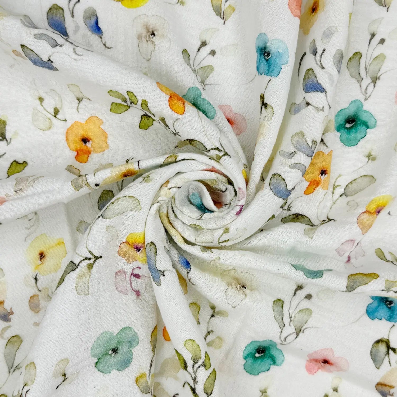 100% Cotton Printed Double Gauze Fabric | Soft Breathable Lightweight 52" (132cm) Wide Dressmaking & Craft Material â€“ Sold by the Meter
