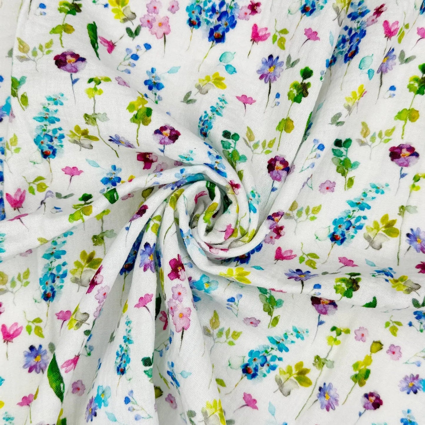 100% Cotton Printed Double Gauze Fabric | Soft Breathable Lightweight 52" (132cm) Wide Dressmaking & Craft Material – Sold by the Meter