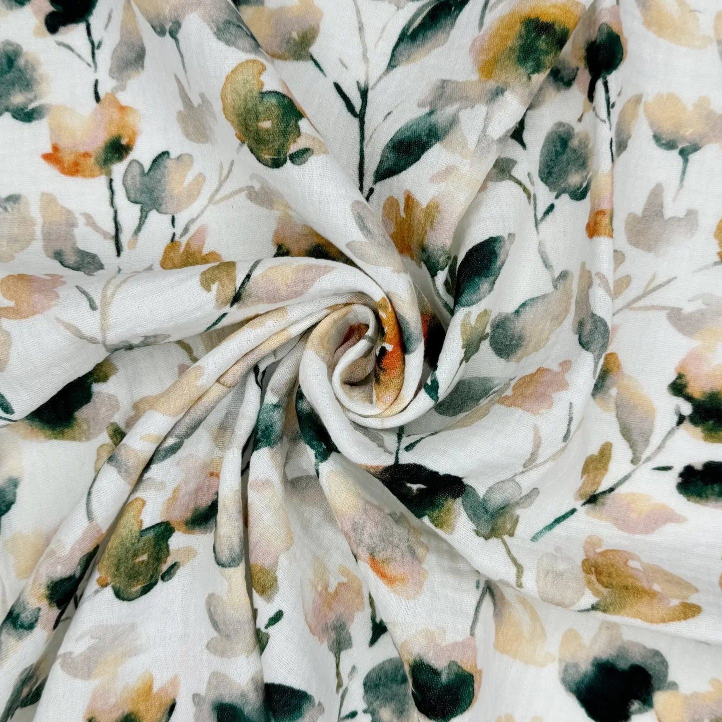 100% Cotton Printed Double Gauze Fabric | Soft Breathable Lightweight 52" (132cm) Wide Dressmaking & Craft Material â€“ Sold by the Meter