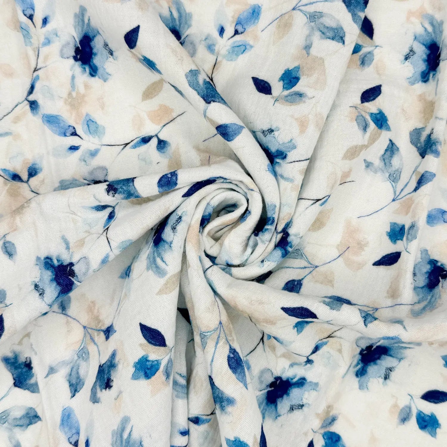 100% Cotton Printed Double Gauze Fabric | Soft Breathable Lightweight 52" (132cm) Wide Dressmaking & Craft Material â€“ Sold by the Meter