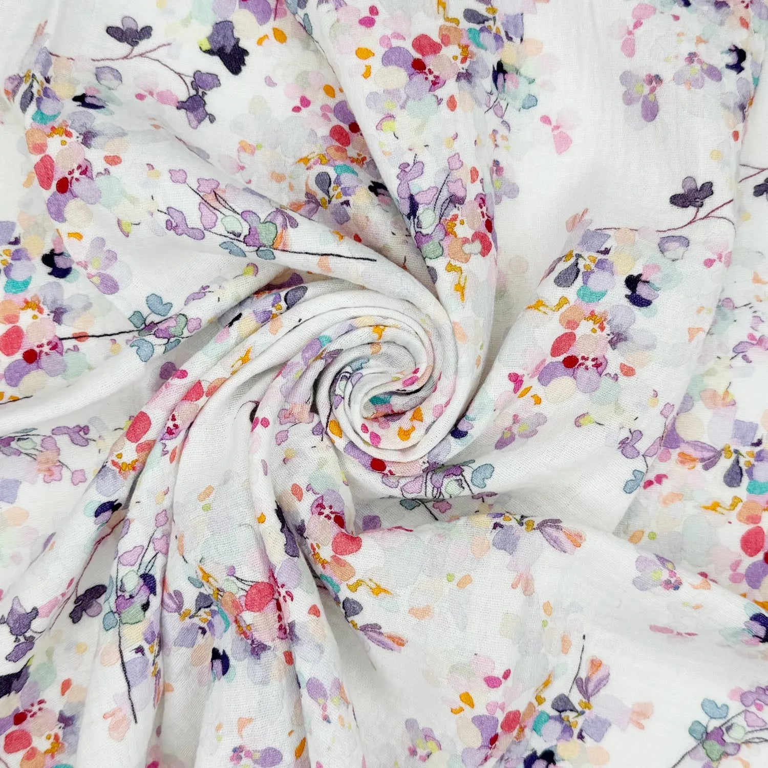100% Cotton Printed Double Gauze Fabric | Soft Breathable Lightweight 52" (132cm) Wide Dressmaking & Craft Material – Sold by the Meter