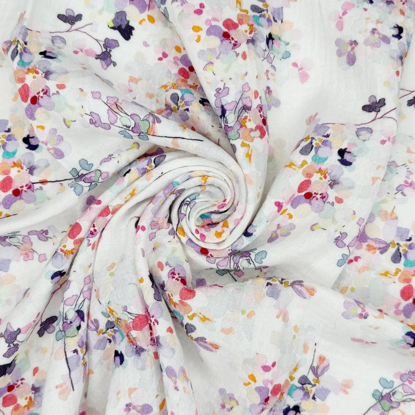 100% Cotton Printed Double Gauze Fabric | Soft Breathable Lightweight 52" (132cm) Wide Dressmaking & Craft Material â€“ Sold by the Meter