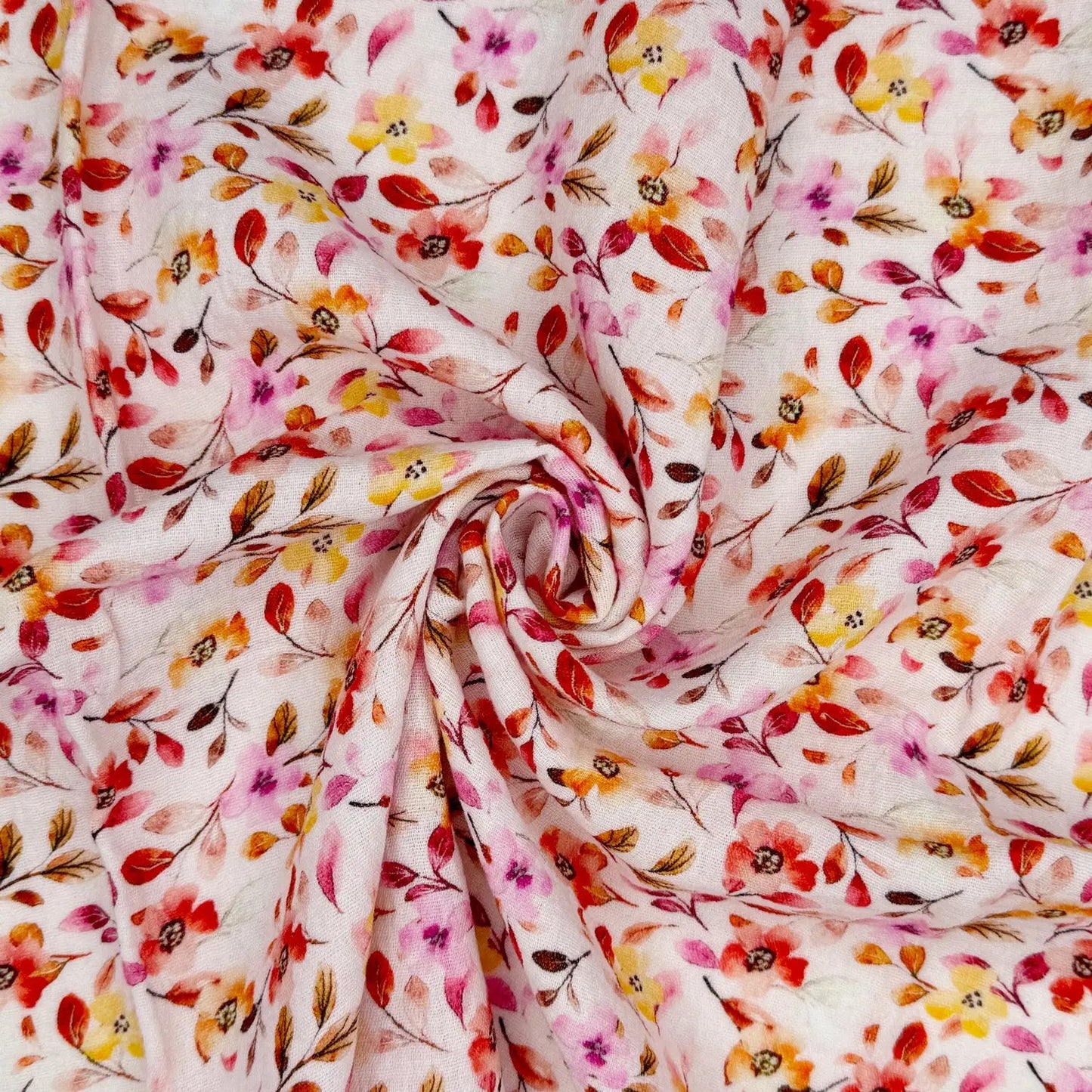100% Cotton Printed Double Gauze Fabric | Soft Breathable Lightweight 52" (132cm) Wide Dressmaking & Craft Material â€“ Sold by the Meter