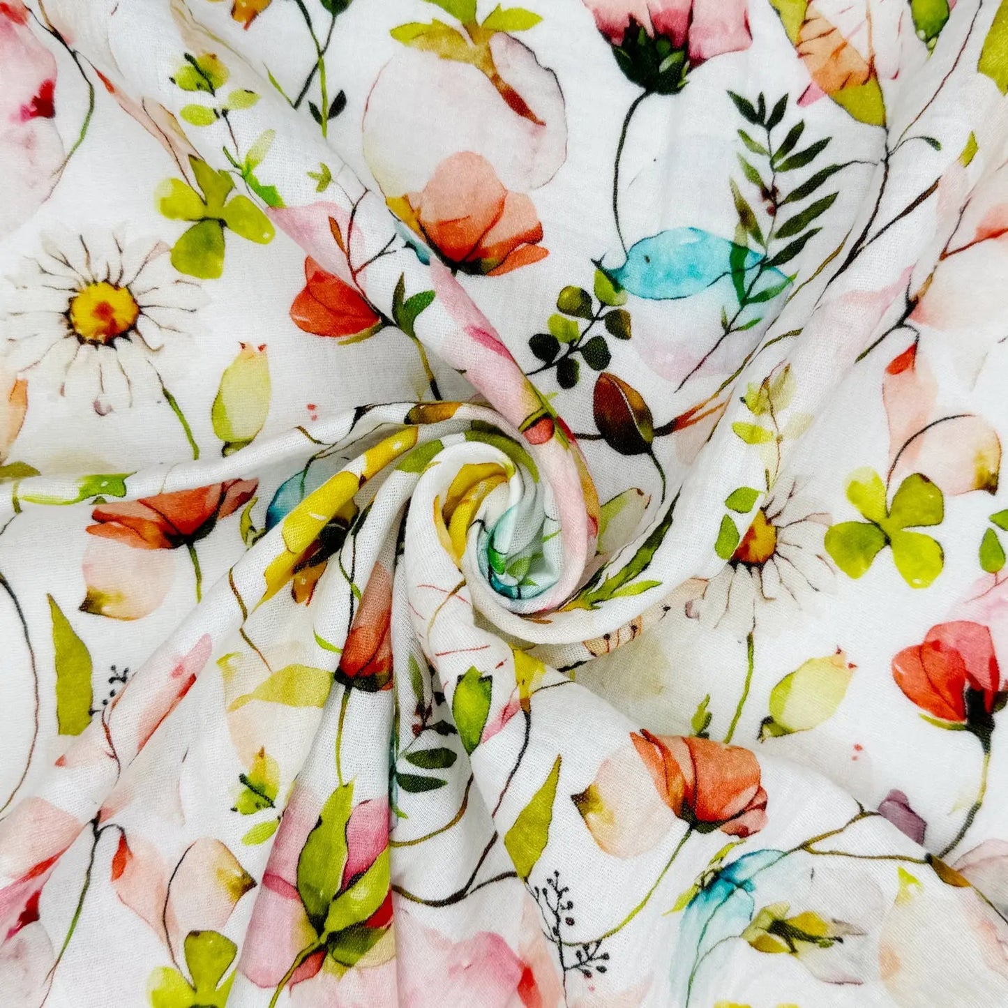 100% Cotton Printed Double Gauze Fabric | Soft Breathable Lightweight 52" (132cm) Wide Dressmaking & Craft Material – Sold by the Meter