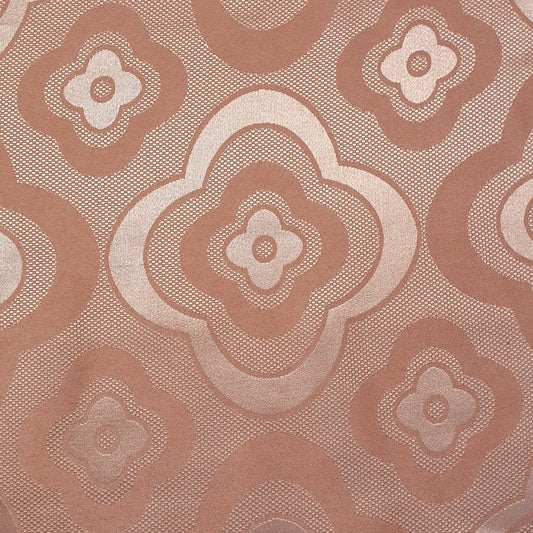 Luxuriöser Satin-Jacquard-Polsterstoff mit Blumenmuster – 58" für Vorhänge und Schneiderei (Dusky Pink Floral)