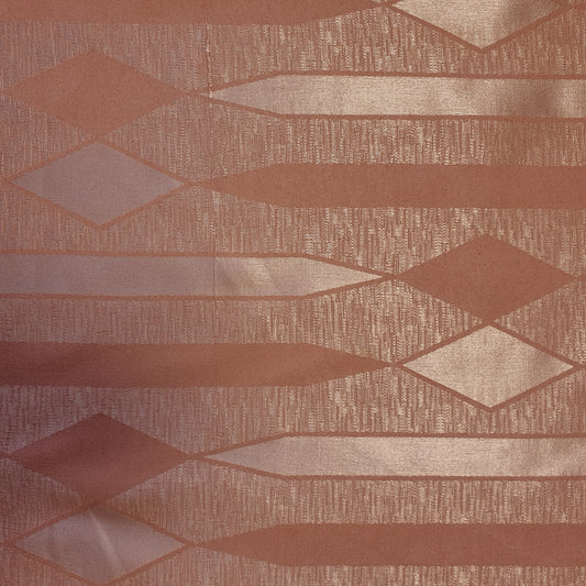 Luxuriöser Satin-Jacquard-Polsterstoff mit Blumenmuster – 58" für Vorhänge und Schneiderei (Dusky Pink Geometric)