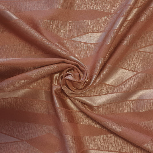 Luxuriöser Satin-Jacquard-Polsterstoff mit Blumenmuster – 58" für Vorhänge und Schneiderei (Dusky Pink Geometric)