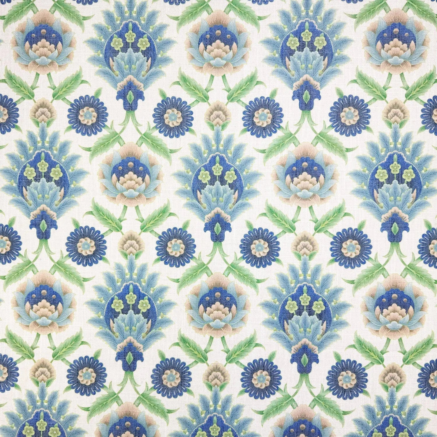 Printed Linen Look Upholstery Fabric | Heavyweight Linen Blend 55" (140cm) Wide Curtains, Blinds & Furnishing Fabric â€“ Sold by the Meter
