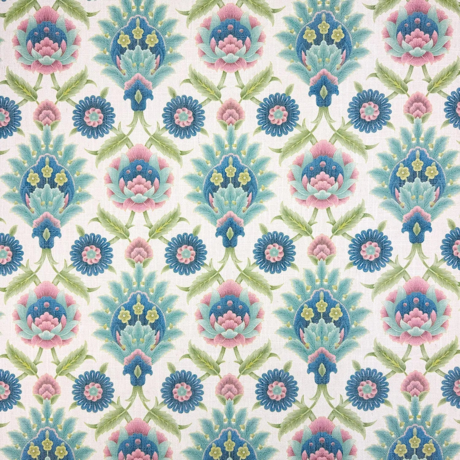 Printed Linen Look Upholstery Fabric | Heavyweight Linen Blend 55" (140cm) Wide Curtains, Blinds & Furnishing Fabric â€“ Sold by the Meter