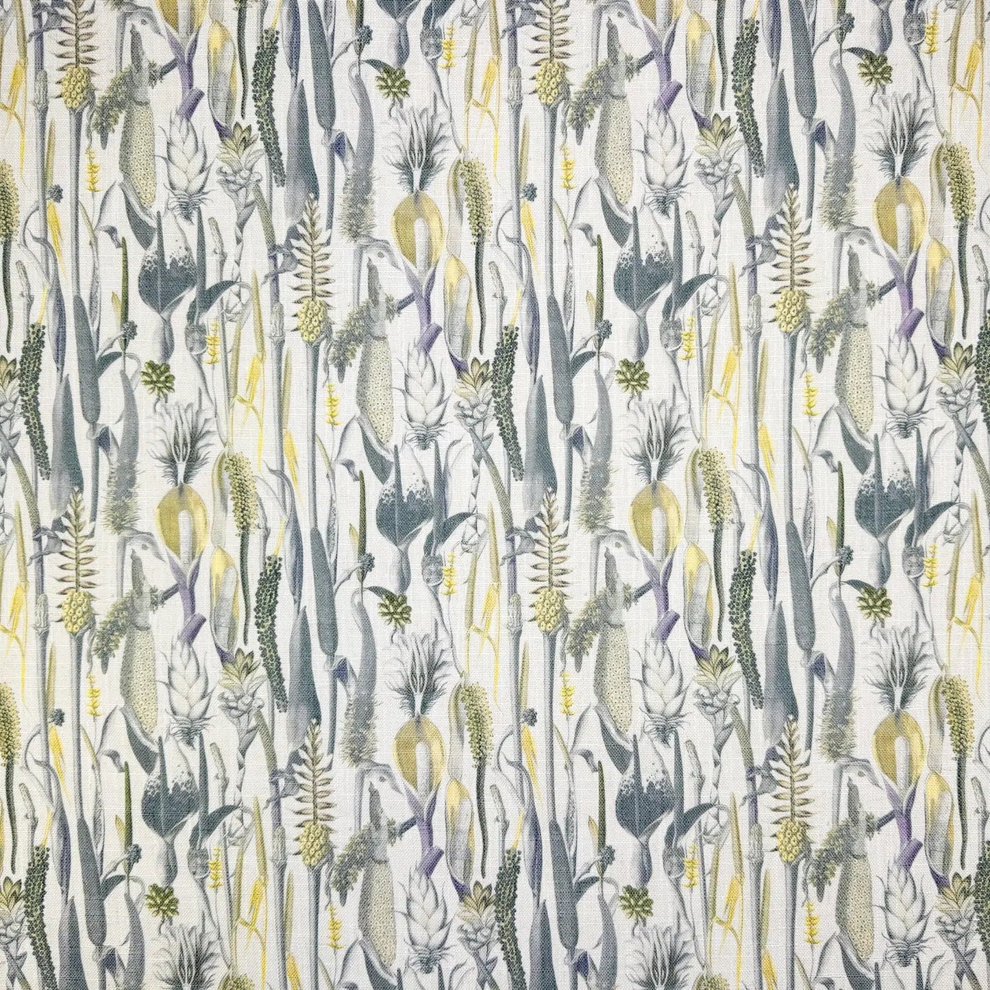 Printed Linen Look Upholstery Fabric | Heavyweight Linen Blend 55" (140cm) Wide Curtains, Blinds & Furnishing Fabric – Sold by the Meter