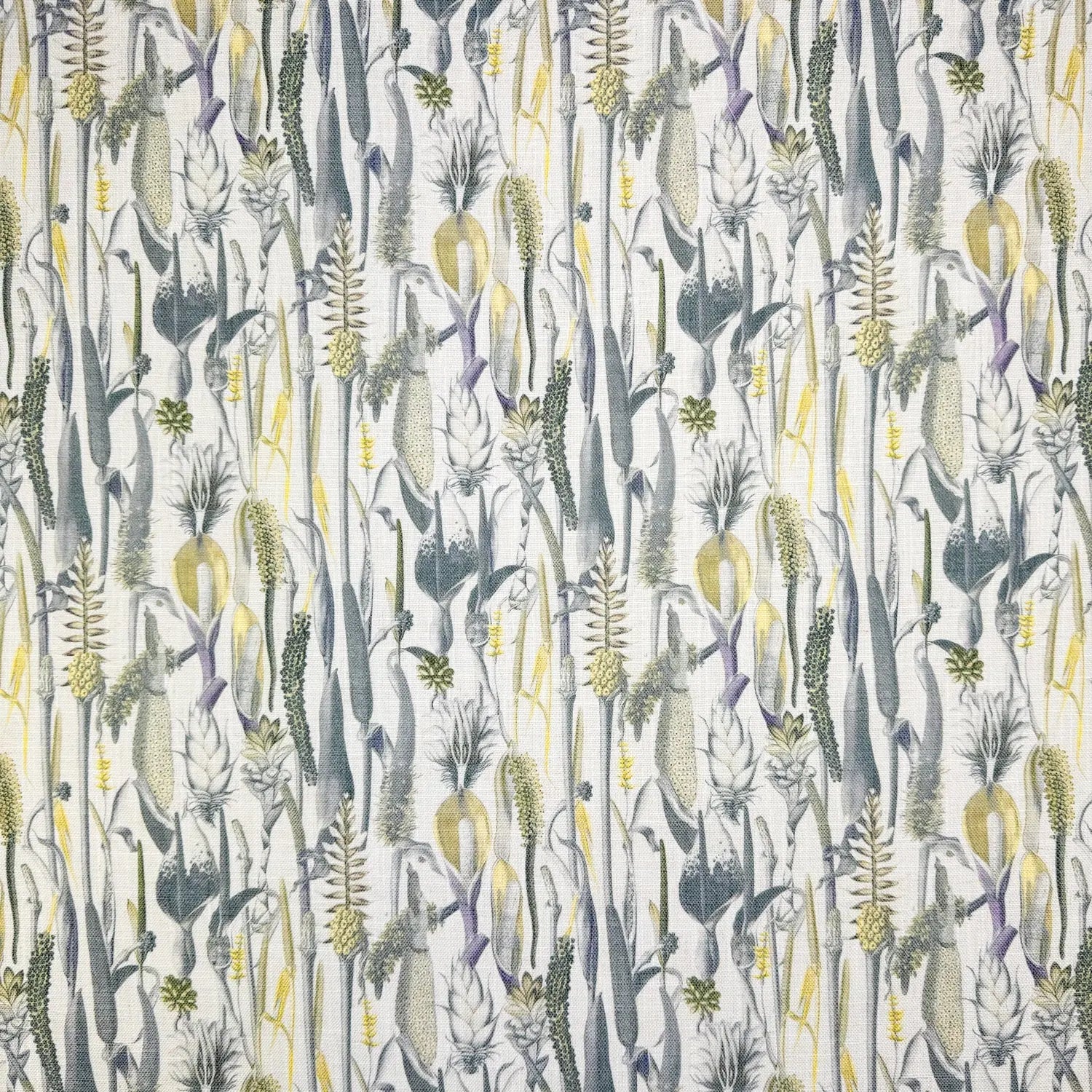Printed Linen Look Upholstery Fabric | Heavyweight Linen Blend 55" (140cm) Wide Curtains, Blinds & Furnishing Fabric â€“ Sold by the Meter