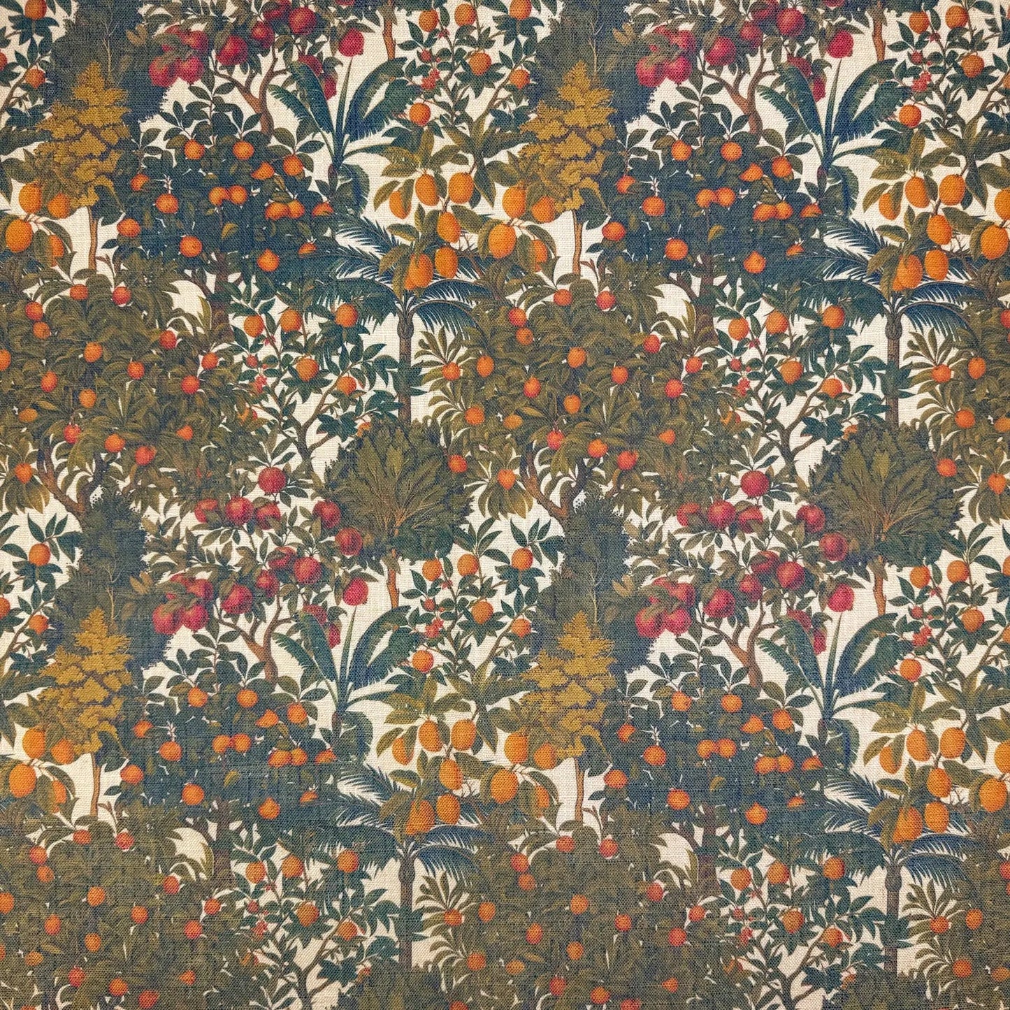 Printed Linen Look Upholstery Fabric | Heavyweight Linen Blend 55" (140cm) Wide Curtains, Blinds & Furnishing Fabric â€“ Sold by the Meter