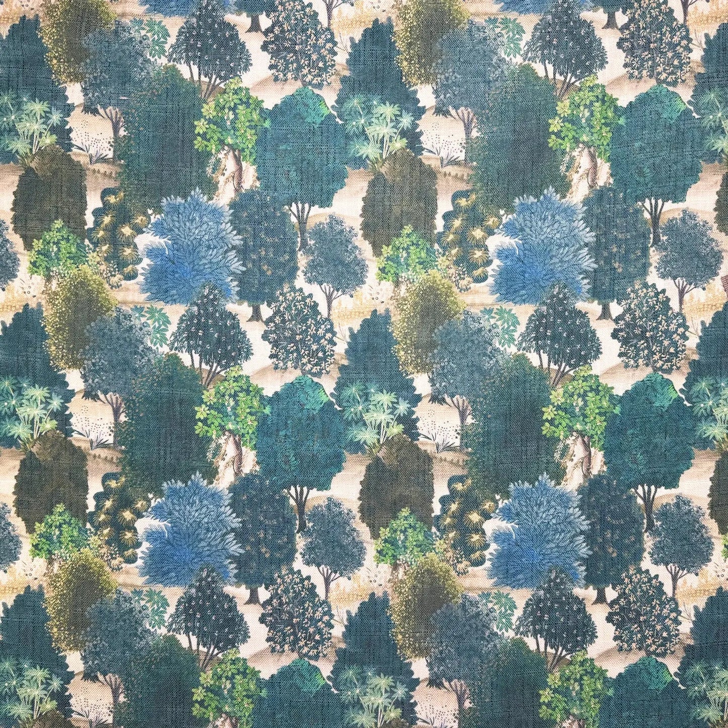 Printed Linen Look Upholstery Fabric | Heavyweight Linen Blend 55" (140cm) Wide Curtains, Blinds & Furnishing Fabric – Sold by the Meter